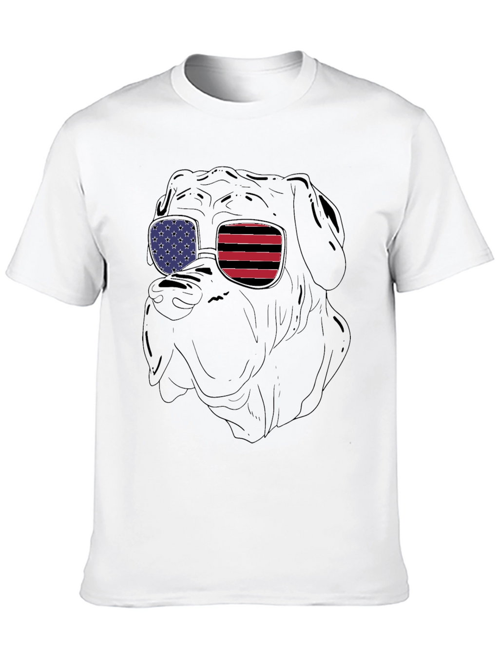 Patriotic Bulldog Sunglasses T-Shirt