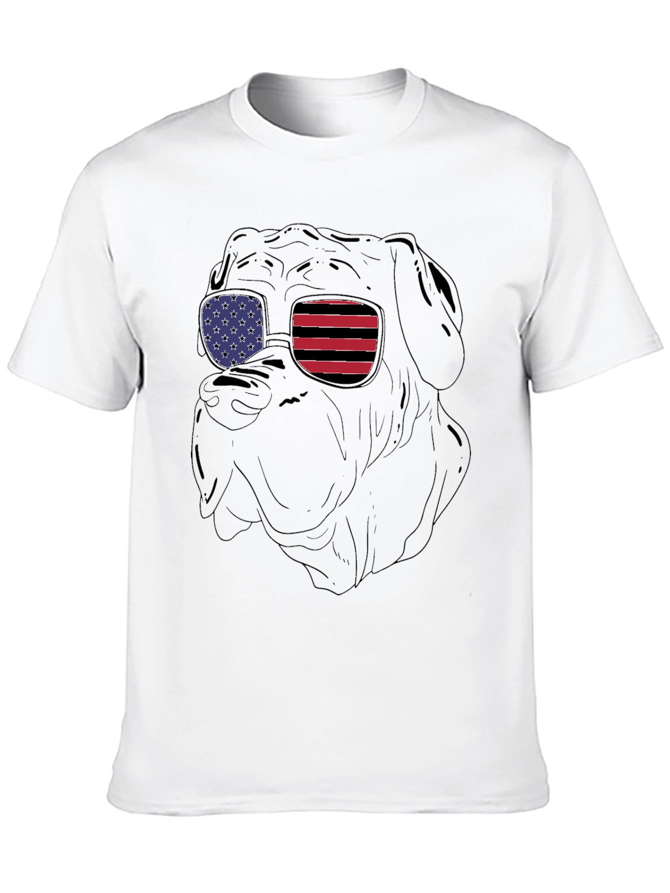 Patriotic Bulldog Sunglasses T-Shirt