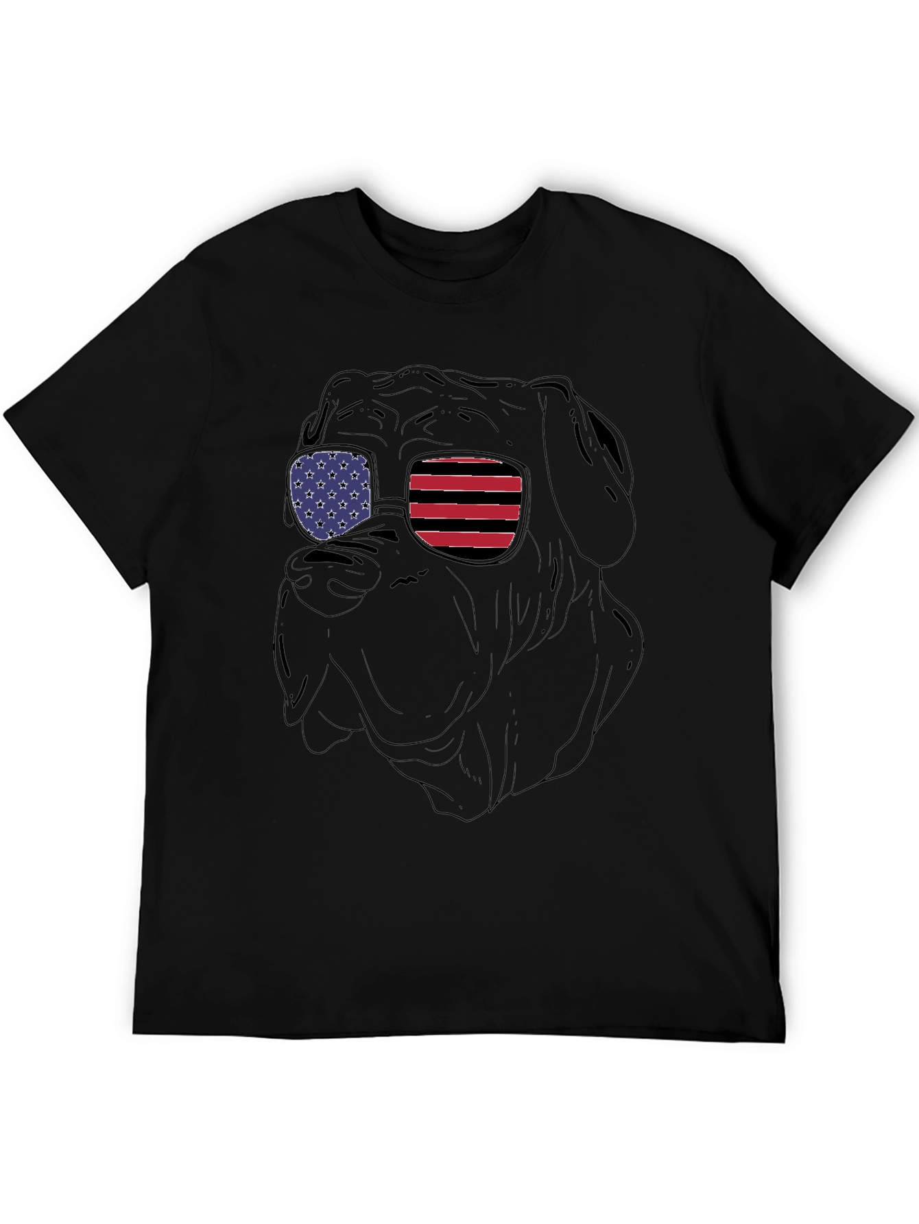 Patriotic Bulldog Sunglasses T-Shirt