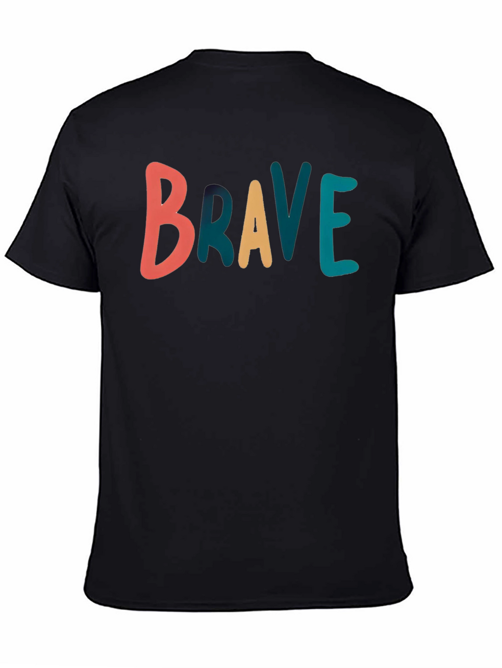 Brave Graphic Tee - Black Cotton T-Shirt