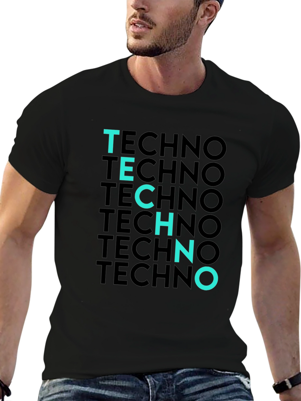 Techno T-Shirt - Black Tee