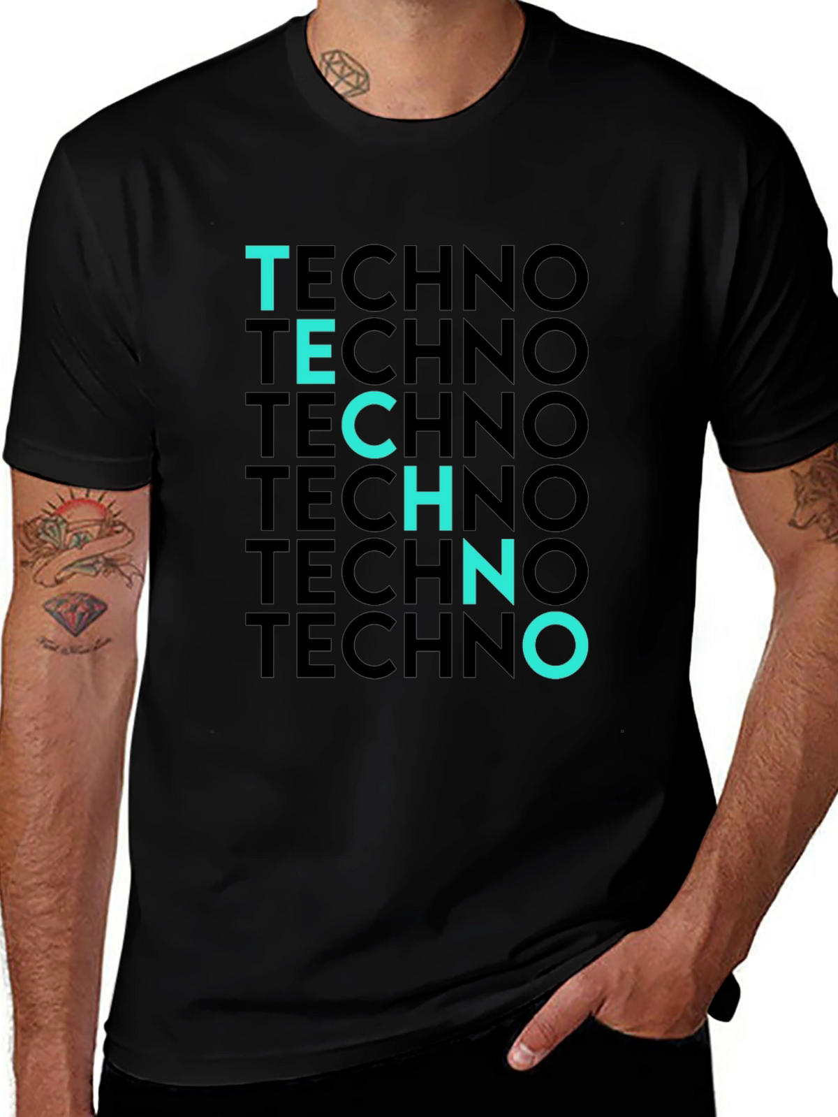 Techno T-Shirt - Black Tee