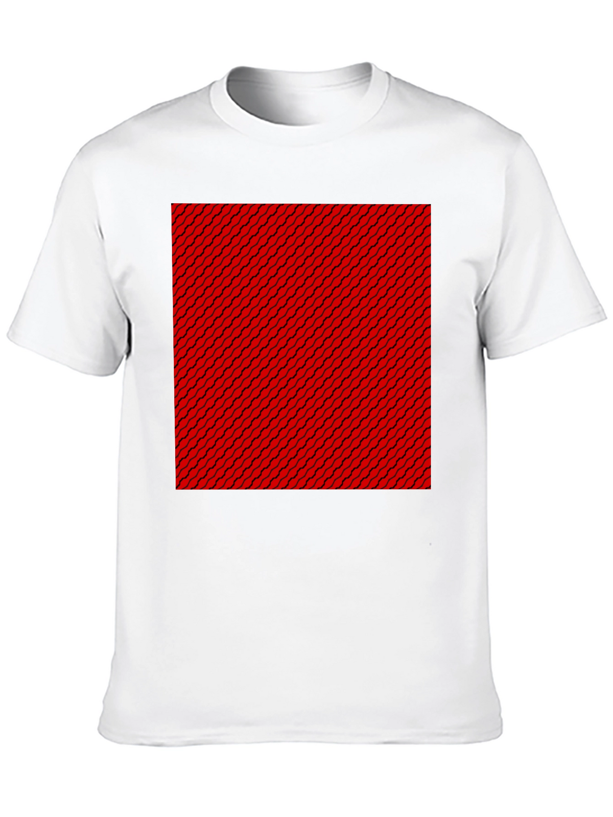 Patterned Graphic Tee - Black