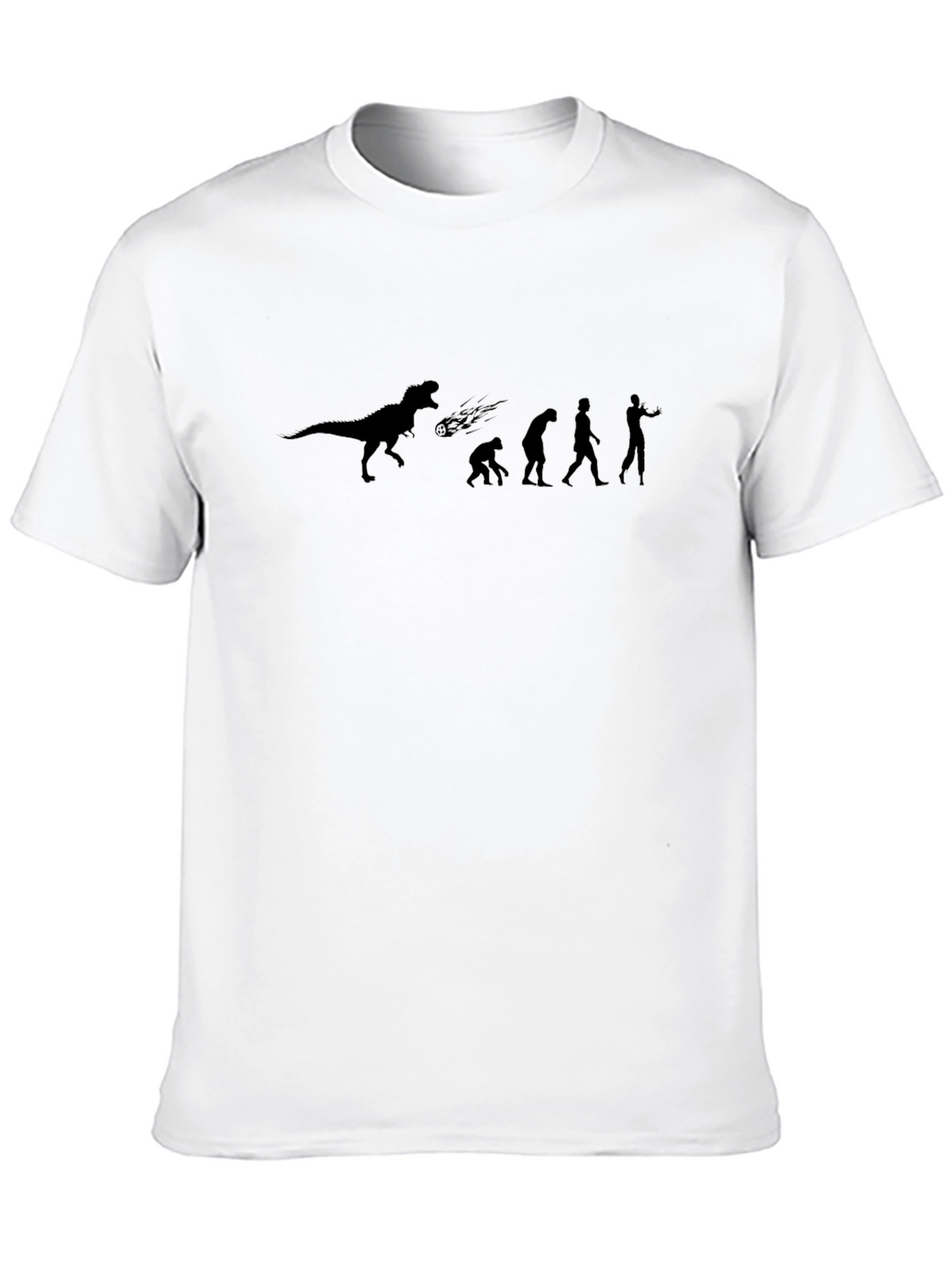 Dinosaur Extinction Evolution T-Shirt - Black