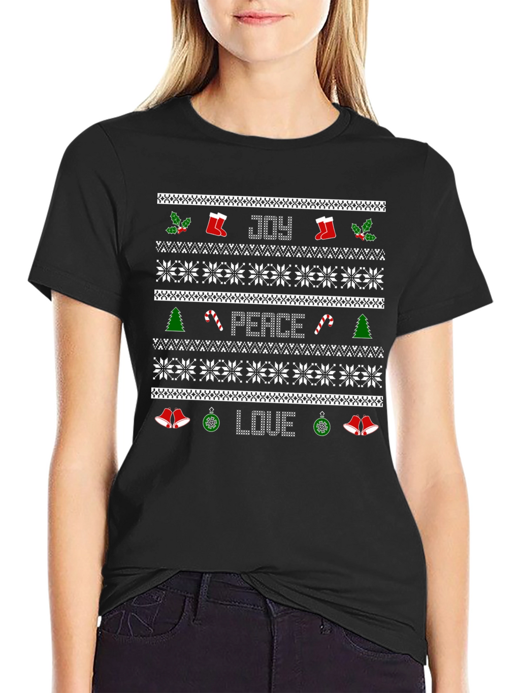 Ugly Christmas Sweater Style T-Shirt
