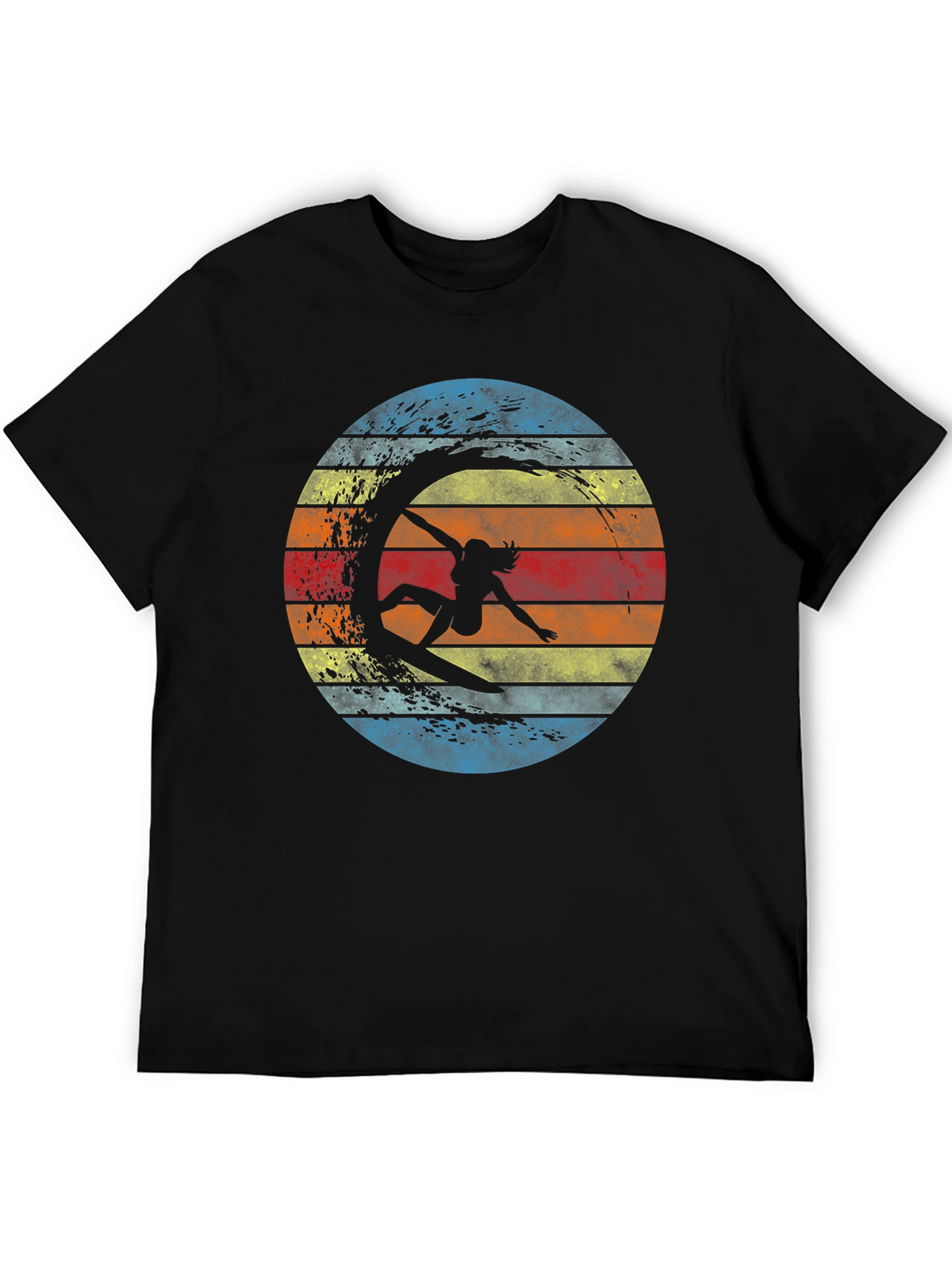 Retro Surfer Silhouette Graphic Tee