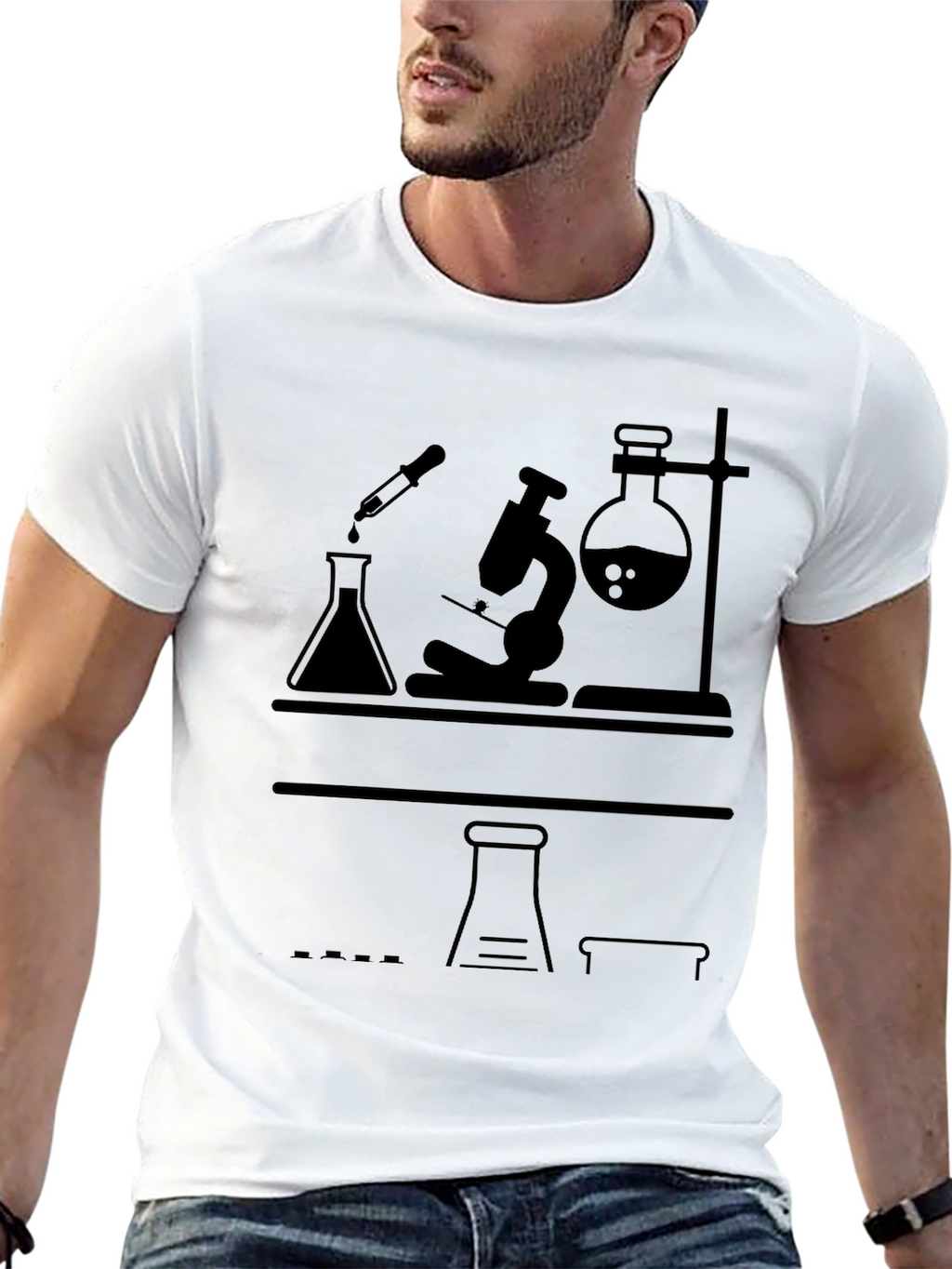 Science Lab T-Shirt - Black Graphic Tee