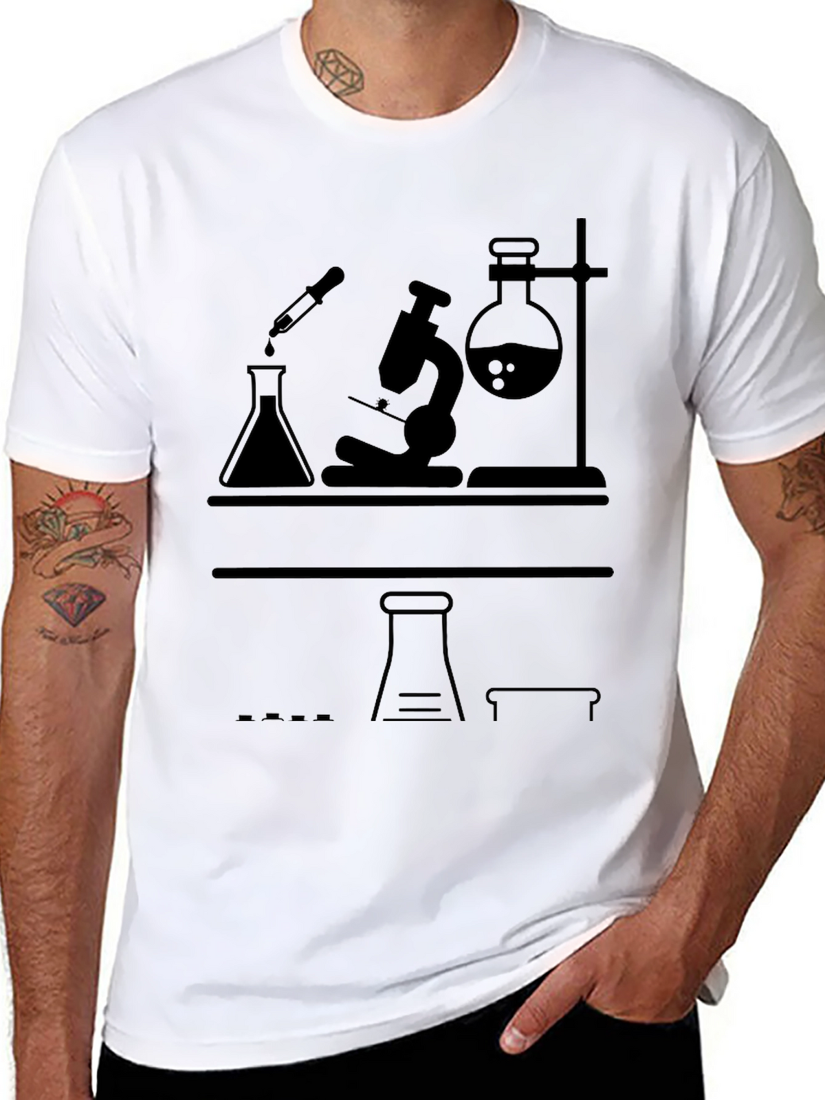 Science Lab T-Shirt - Black Graphic Tee