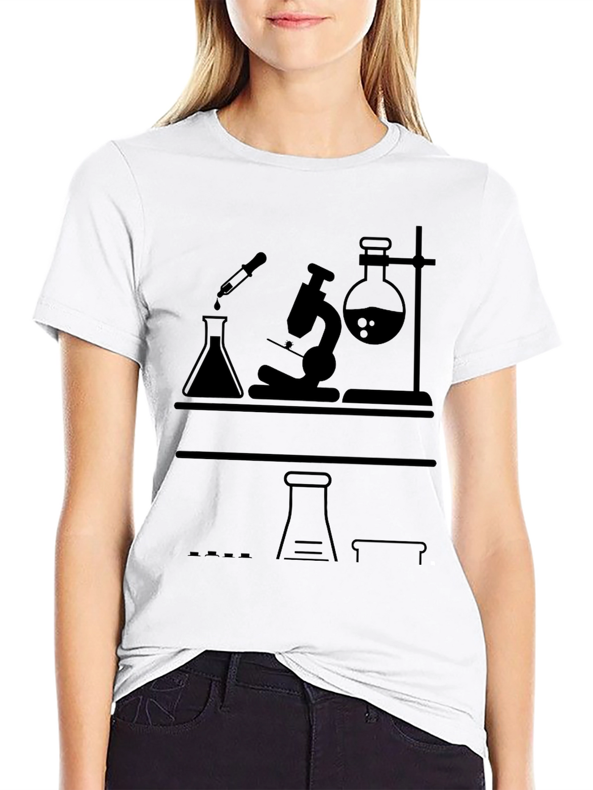 Science Lab T-Shirt - Black Graphic Tee