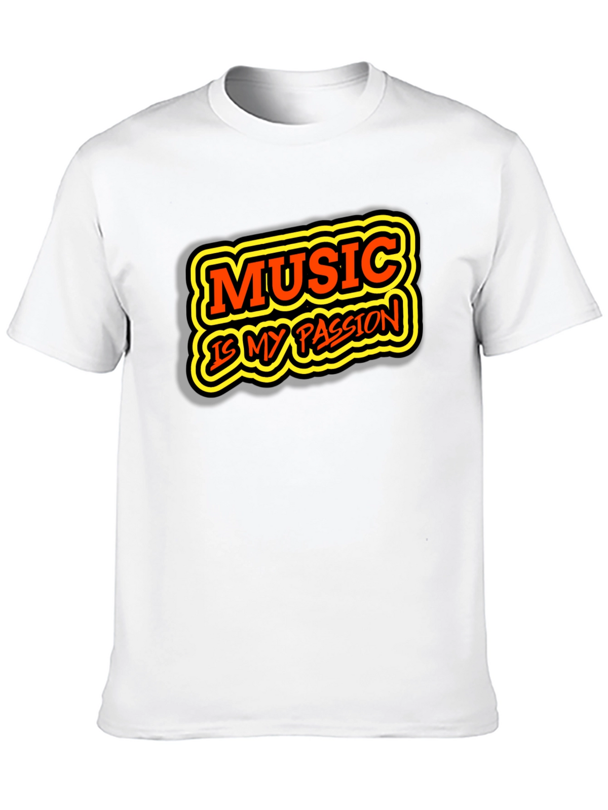 Music is My Passion Graphic Tee - Black