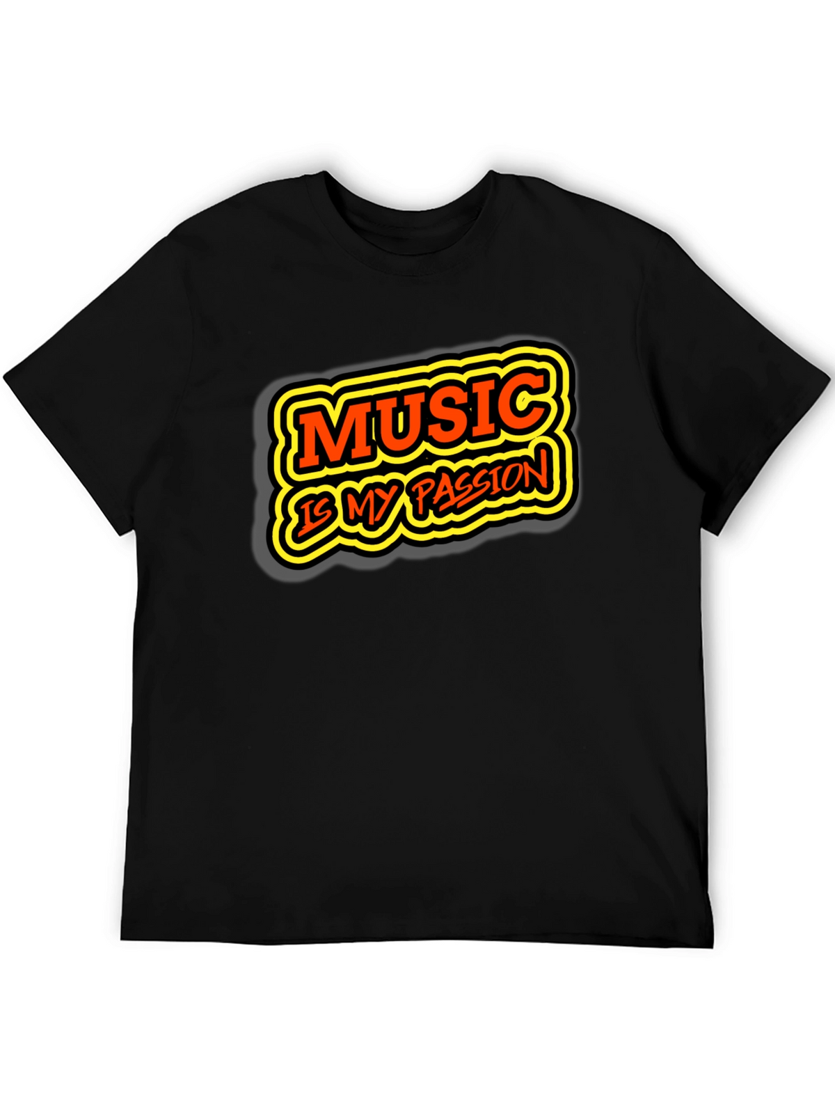 Music is My Passion Graphic Tee - Black