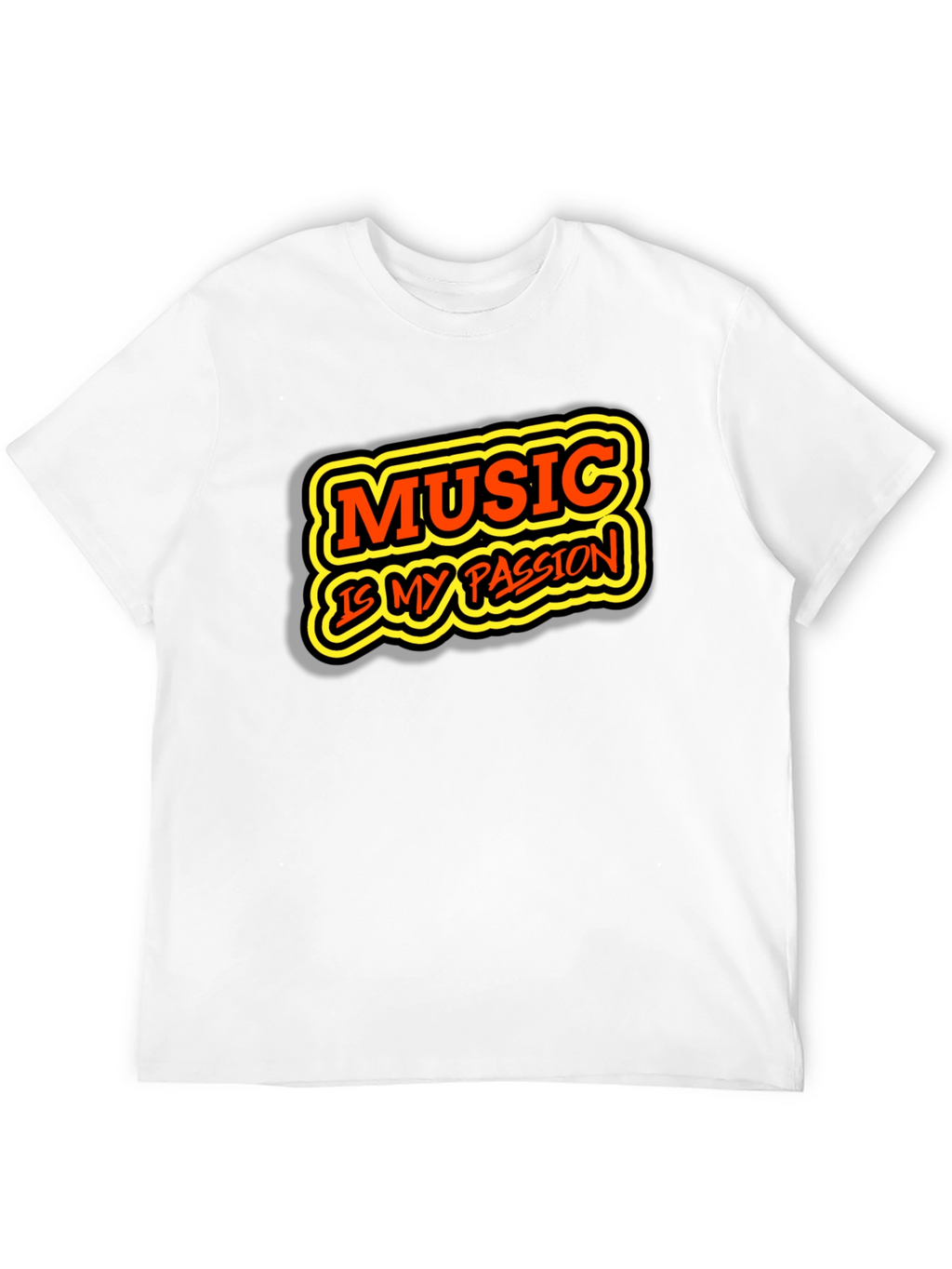 Music is My Passion Graphic Tee - Black