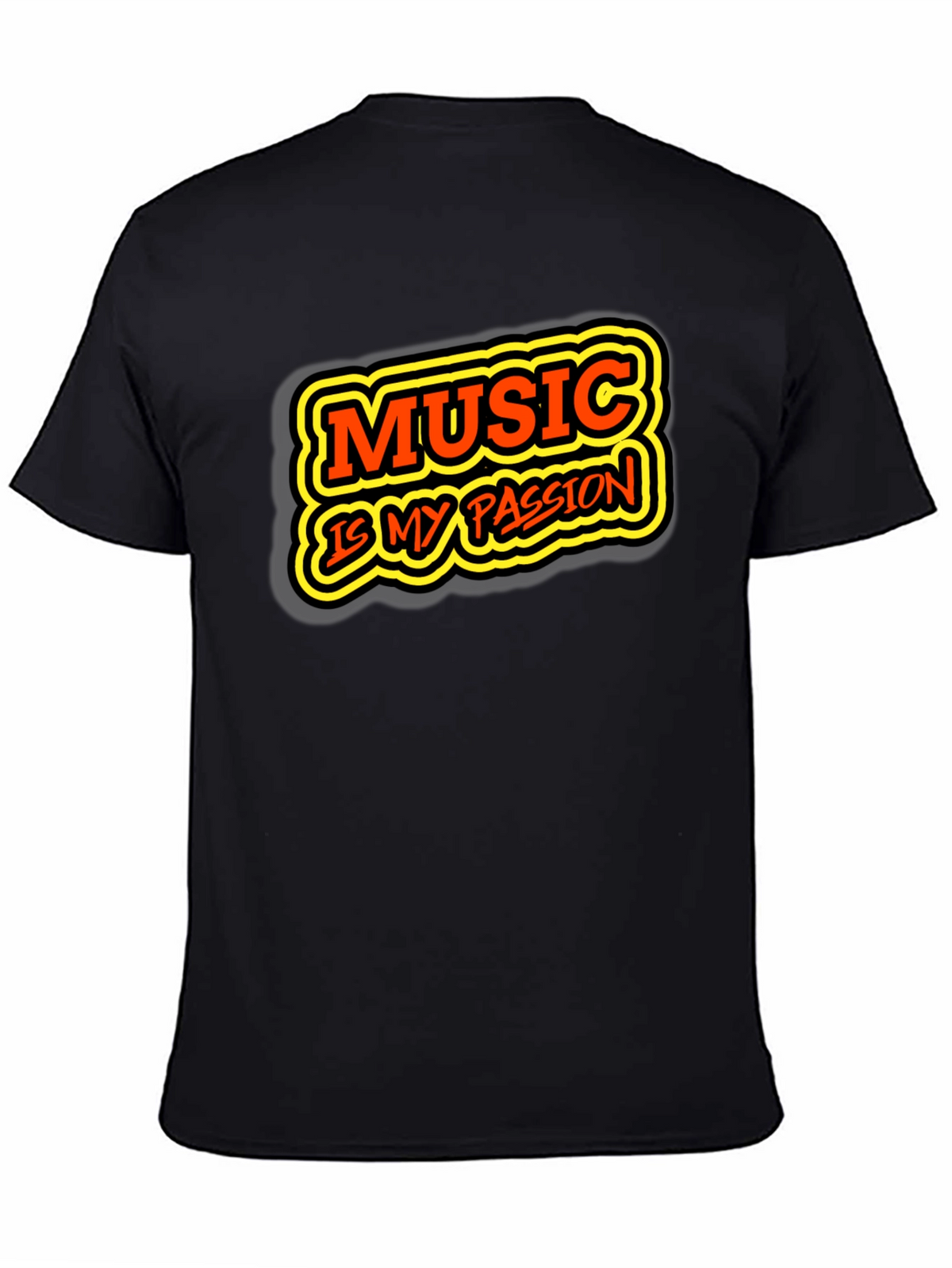 Music is My Passion Graphic Tee - Black