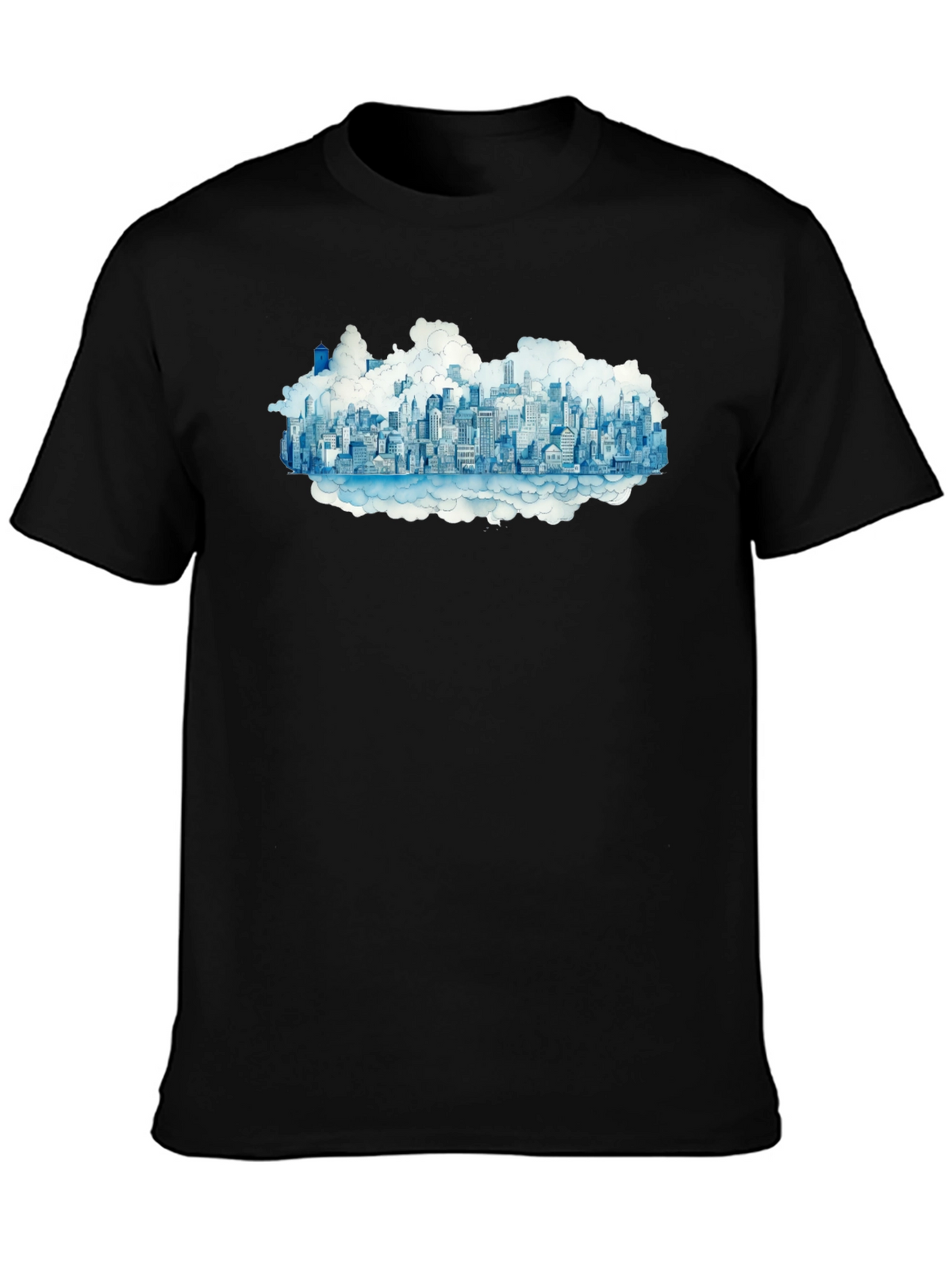 City in the Clouds Black Tee
