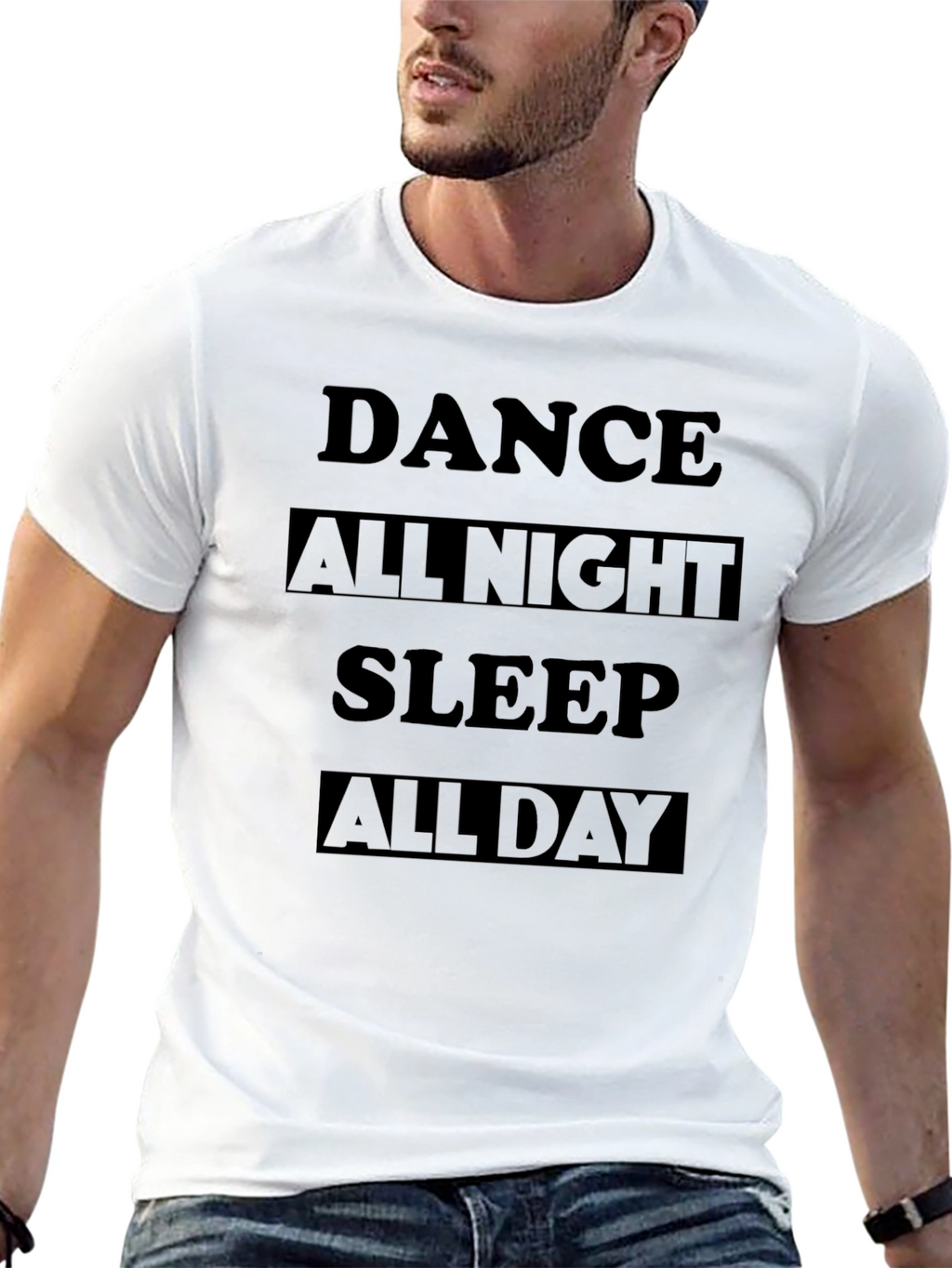 Dance All Night T-Shirt - Black Graphic Tee
