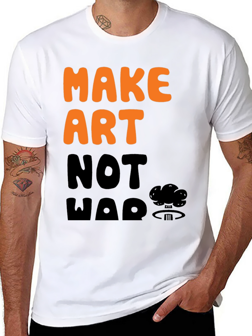 Make Art Not War Graphic T-Shirt