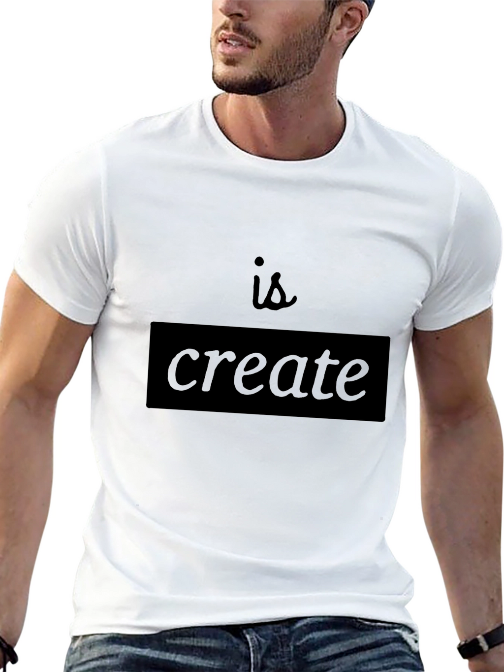 Create T-Shirt - Motivational Black Tee