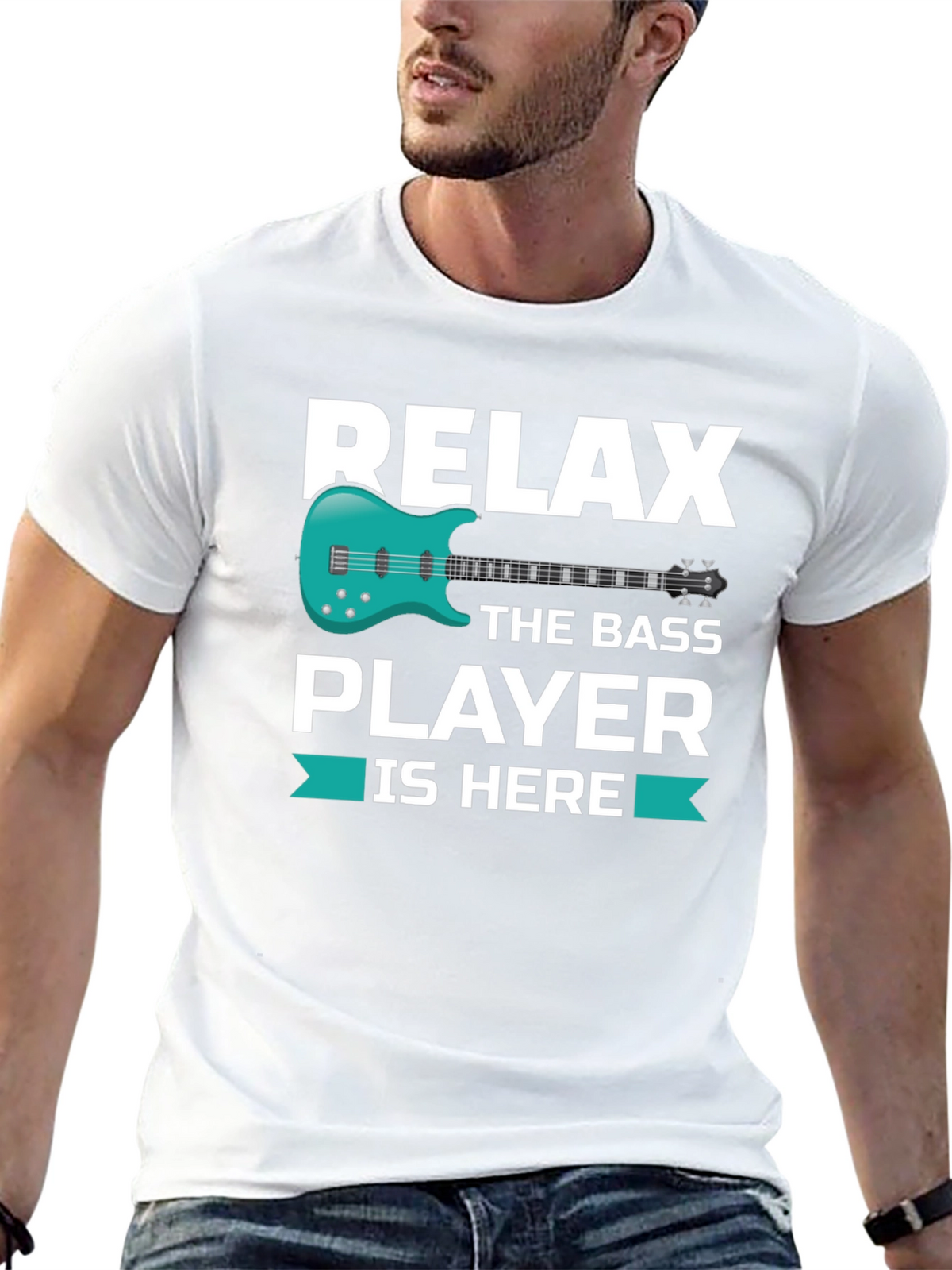 Relax The Bass Player Is Here - Graphic T-Shirt