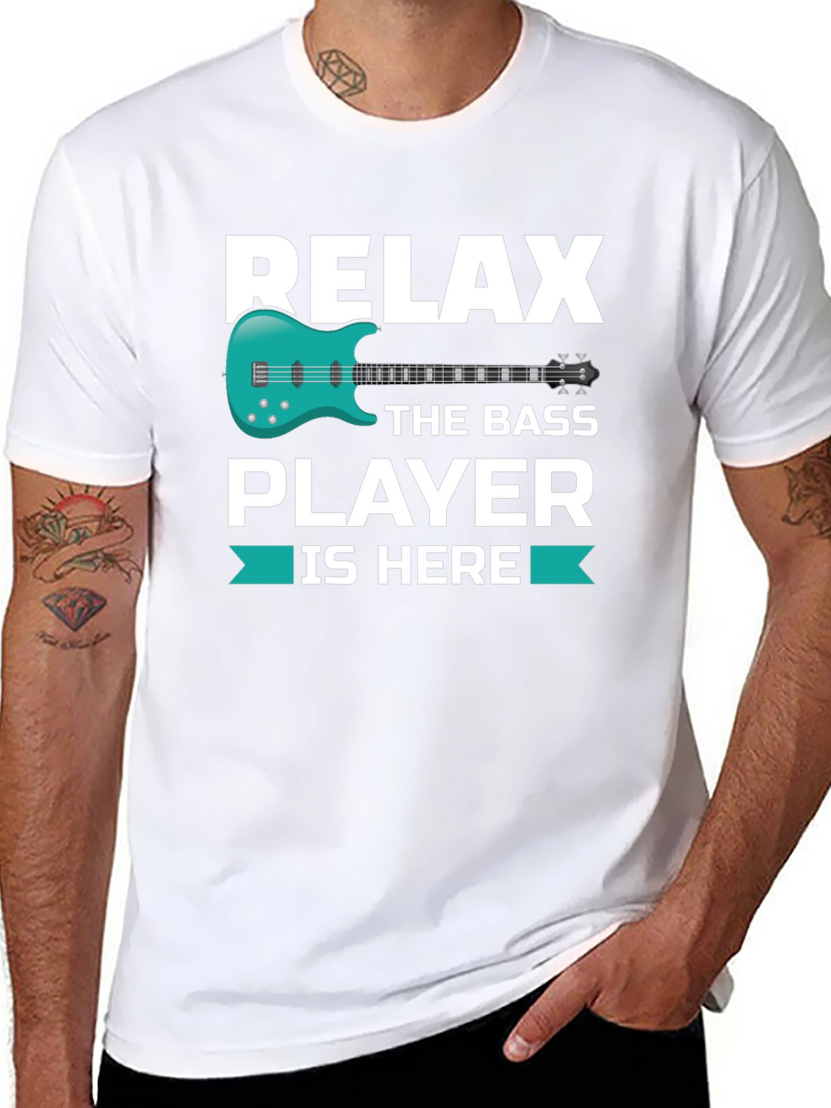 Relax The Bass Player Is Here - Graphic T-Shirt