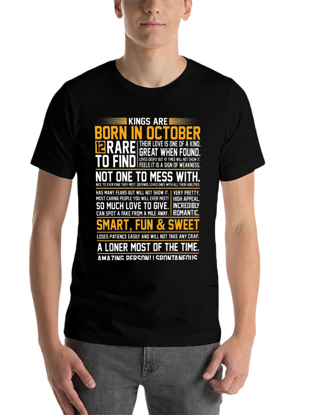 Kings Are Born in October Graphic T-Shirt