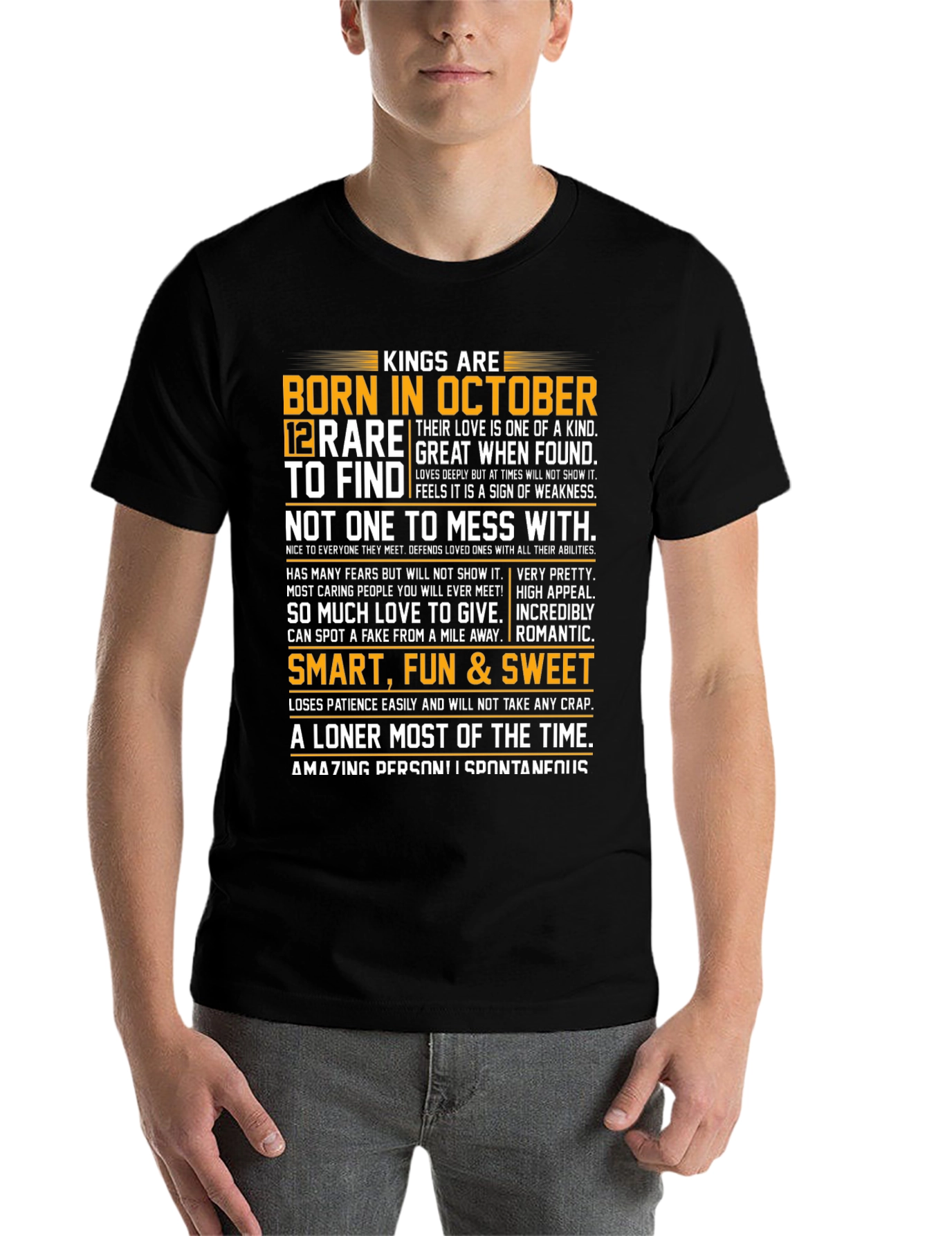 Kings Are Born in October Graphic T-Shirt