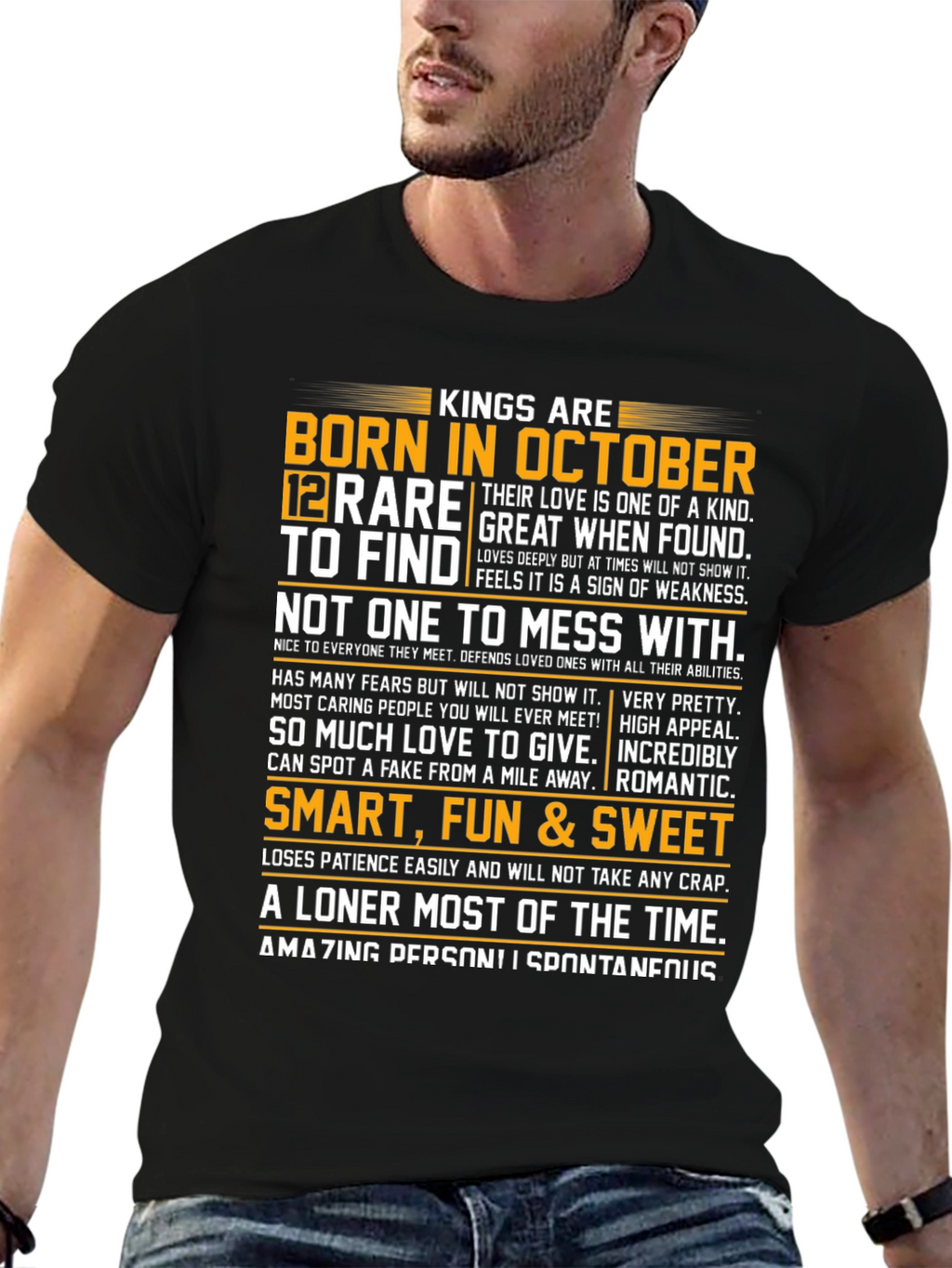 Kings Are Born in October Graphic T-Shirt
