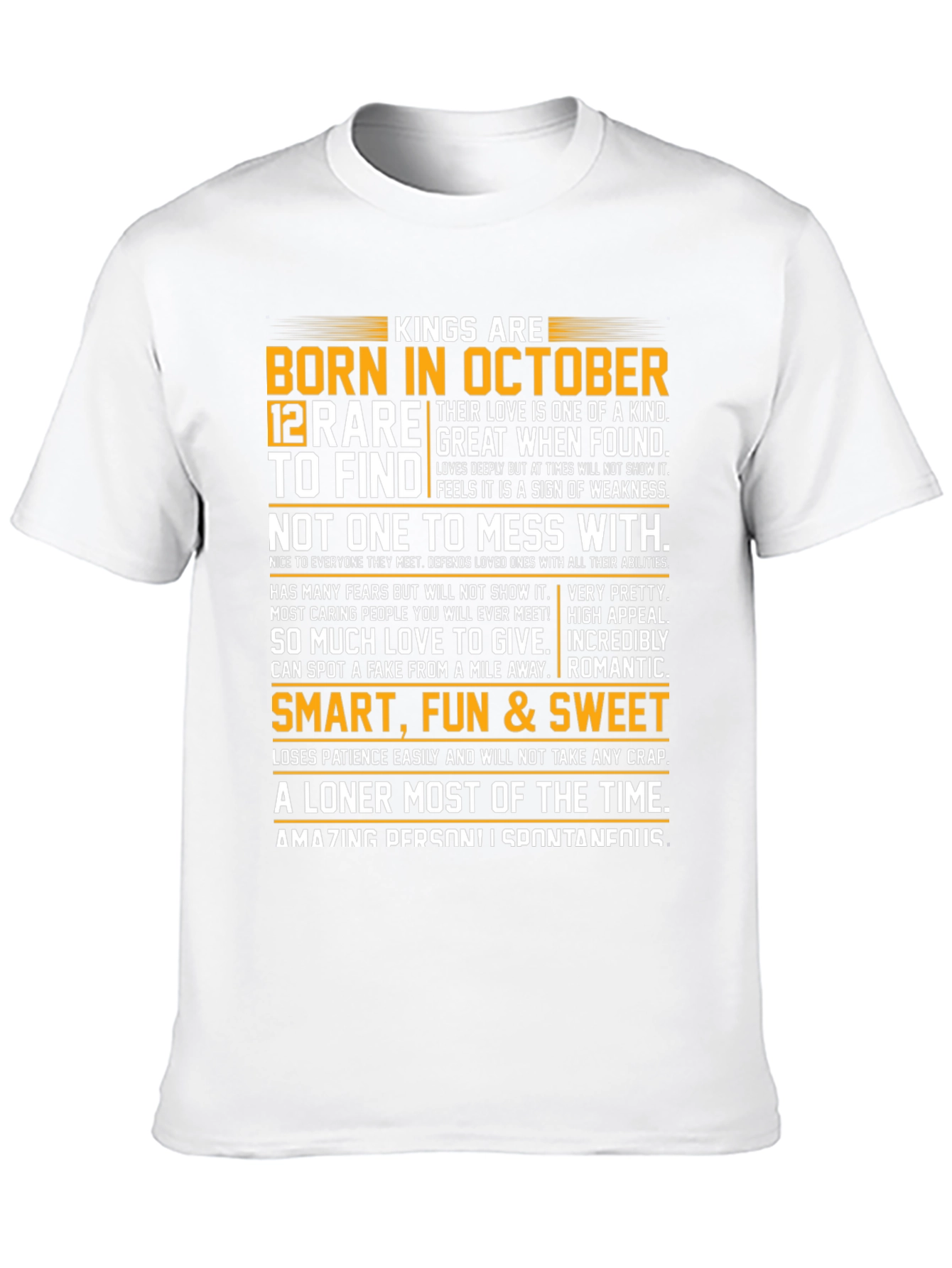 Kings Are Born in October Graphic T-Shirt