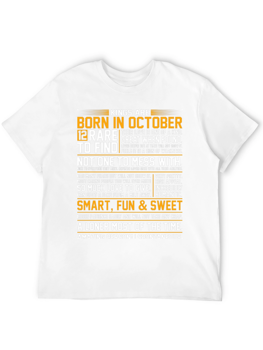 Kings Are Born in October Graphic T-Shirt