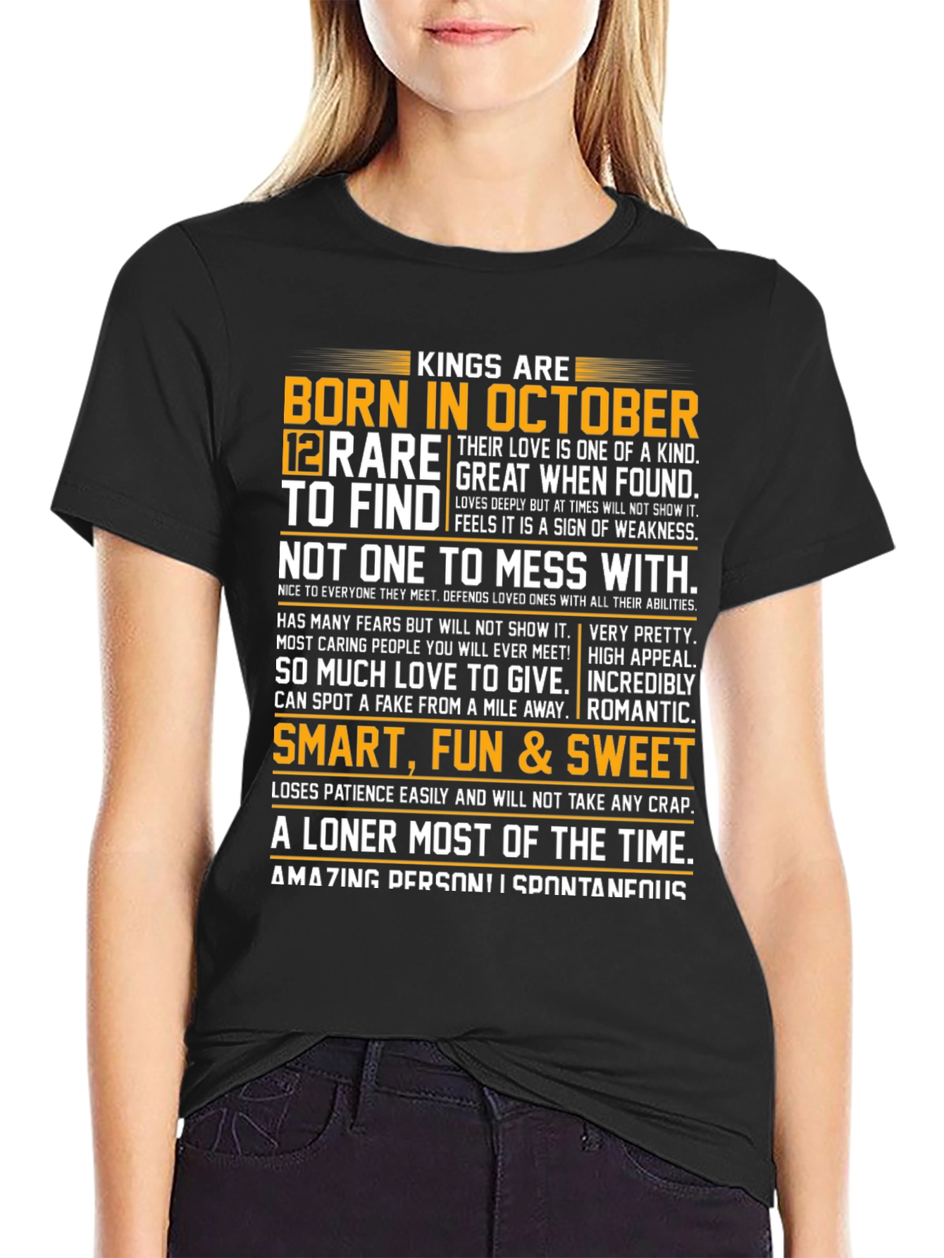 Kings Are Born in October Graphic T-Shirt