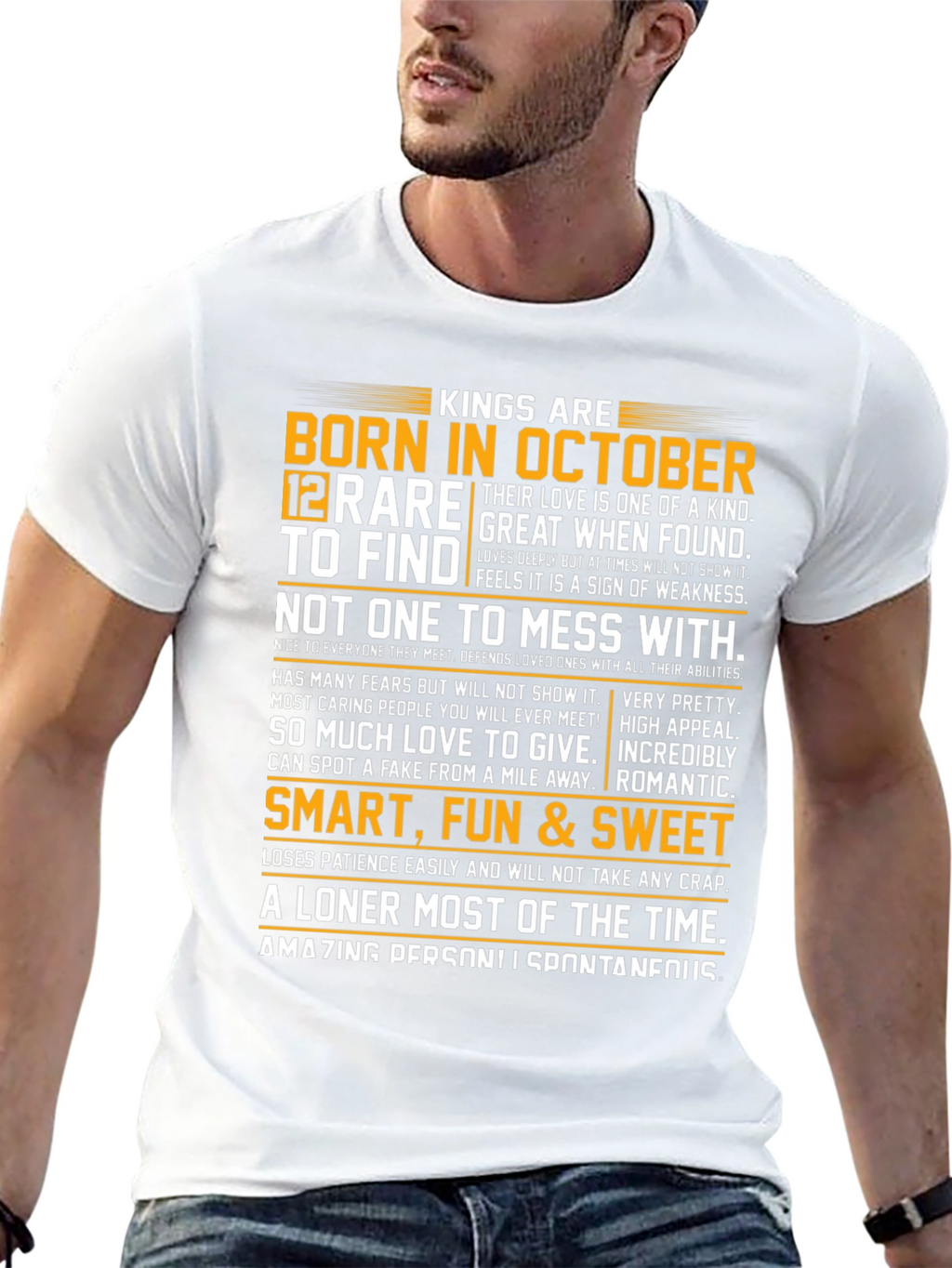 Kings Are Born in October Graphic T-Shirt