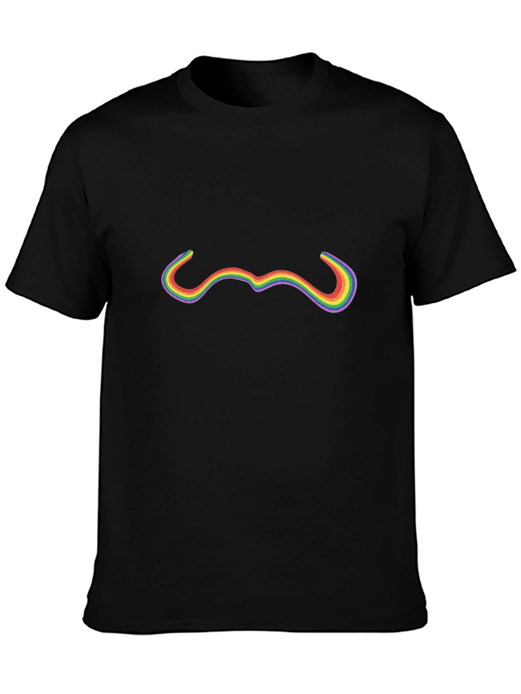 Rainbow Moustache Graphic Tee - Stylish Comfort