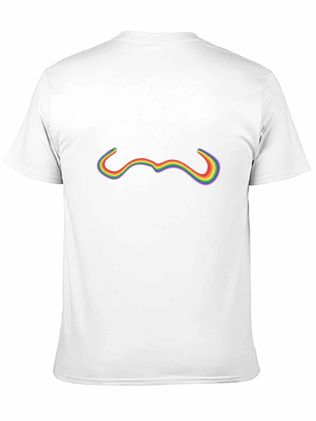 Rainbow Moustache Graphic Tee - Stylish Comfort