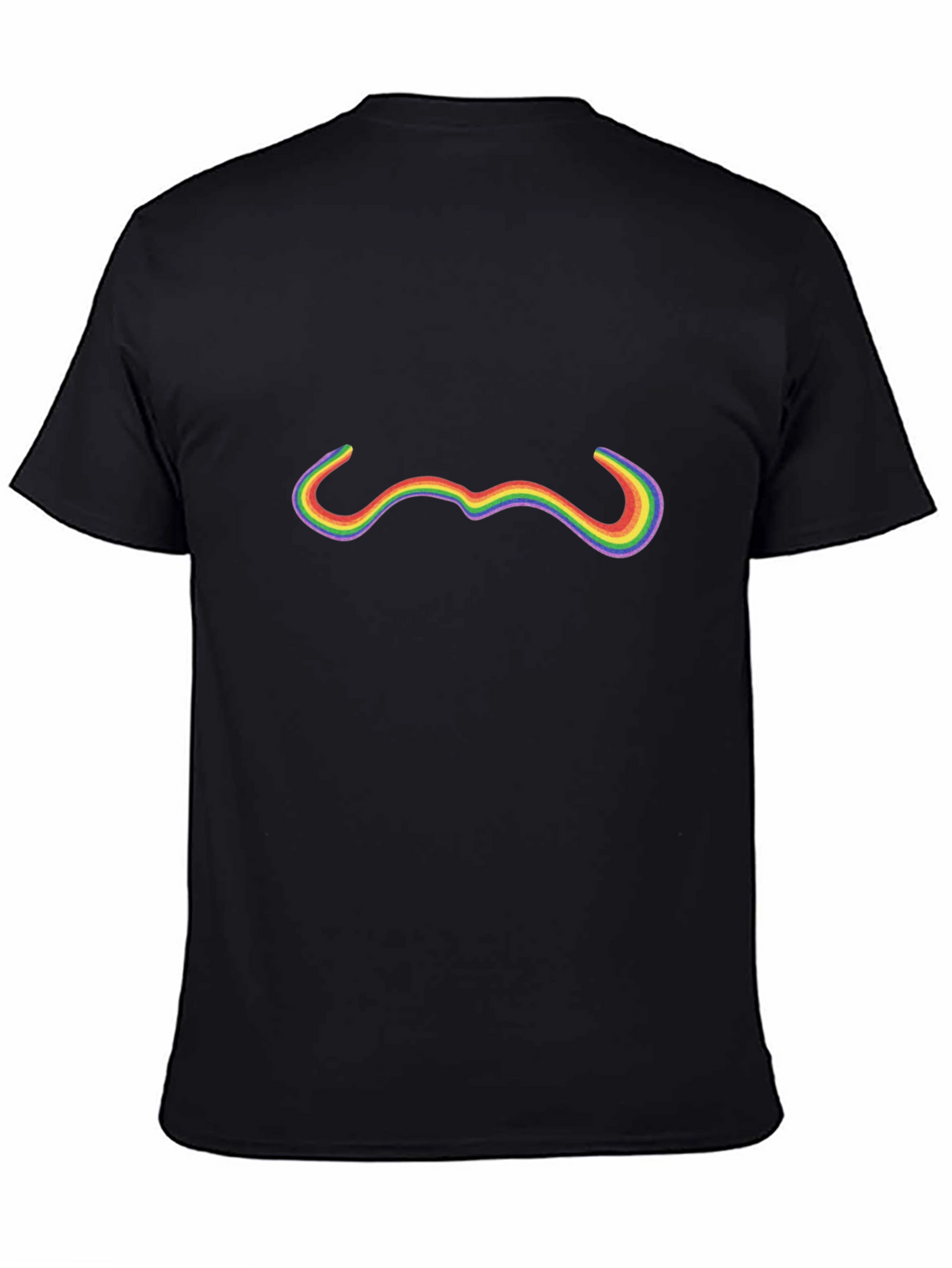 Rainbow Moustache Graphic Tee - Stylish Comfort