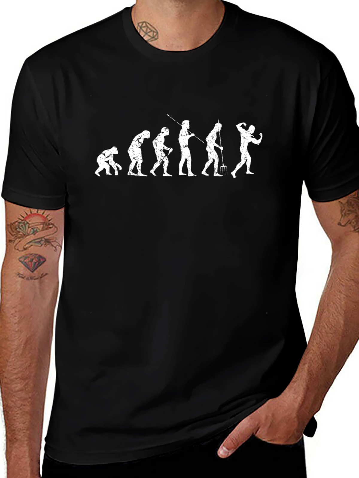 Evolution of Man Black T-Shirt