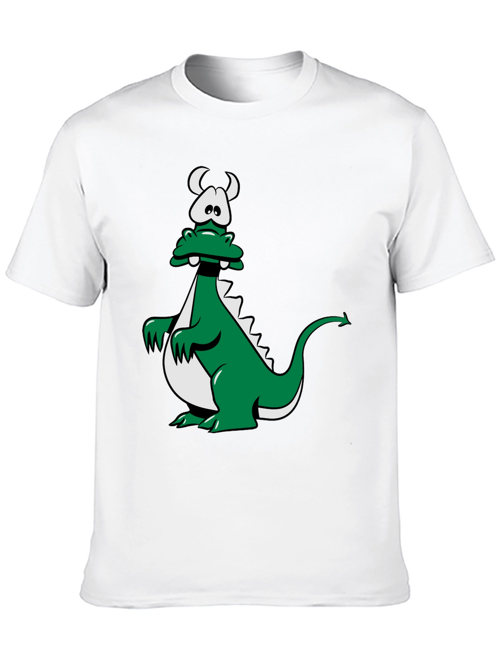 Cartoon Dragon Graphic Tee - Black Unisex T-Shirt
