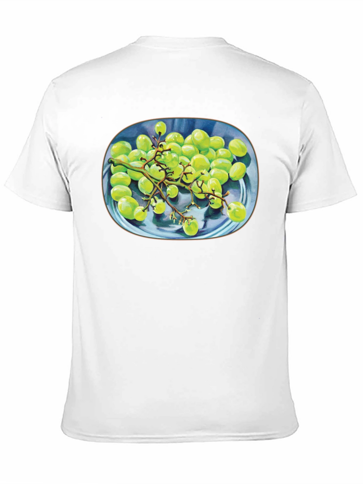 Green Grapes Graphic Tee - Unique Fruit Design Shirt