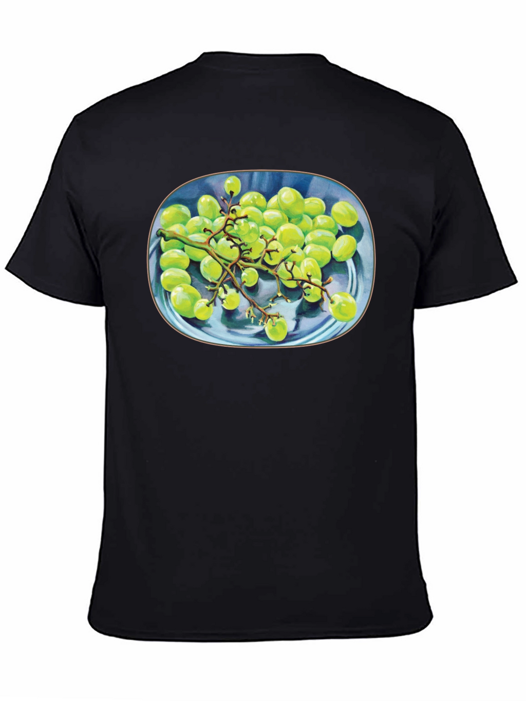 Green Grapes Graphic Tee - Unique Fruit Design Shirt