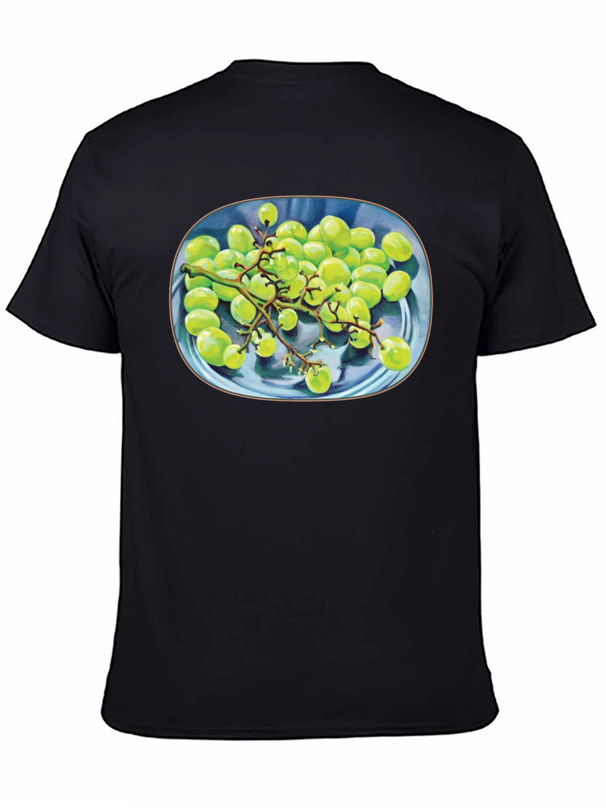 Green Grapes Graphic Tee - Unique Fruit Design Shirt