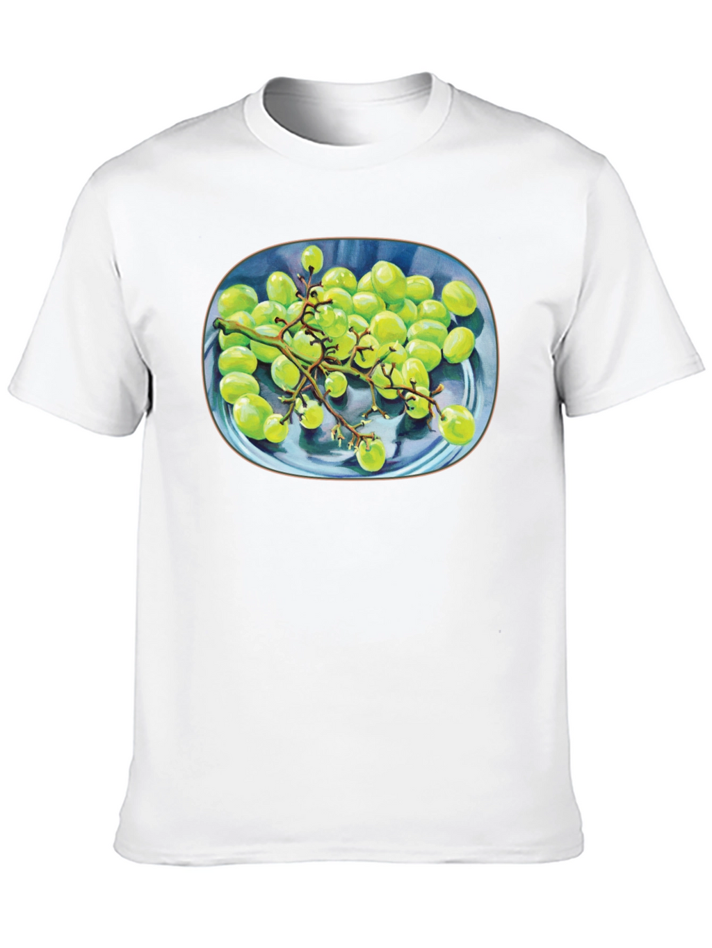 Green Grapes Graphic Tee - Unique Fruit Design Shirt