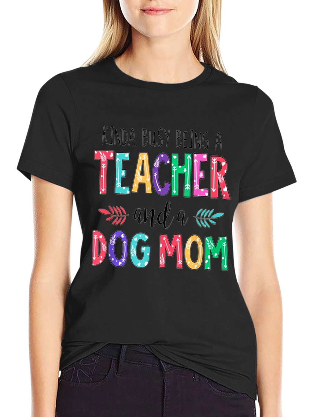 Teacher Dog Mom Graphic T-Shirt