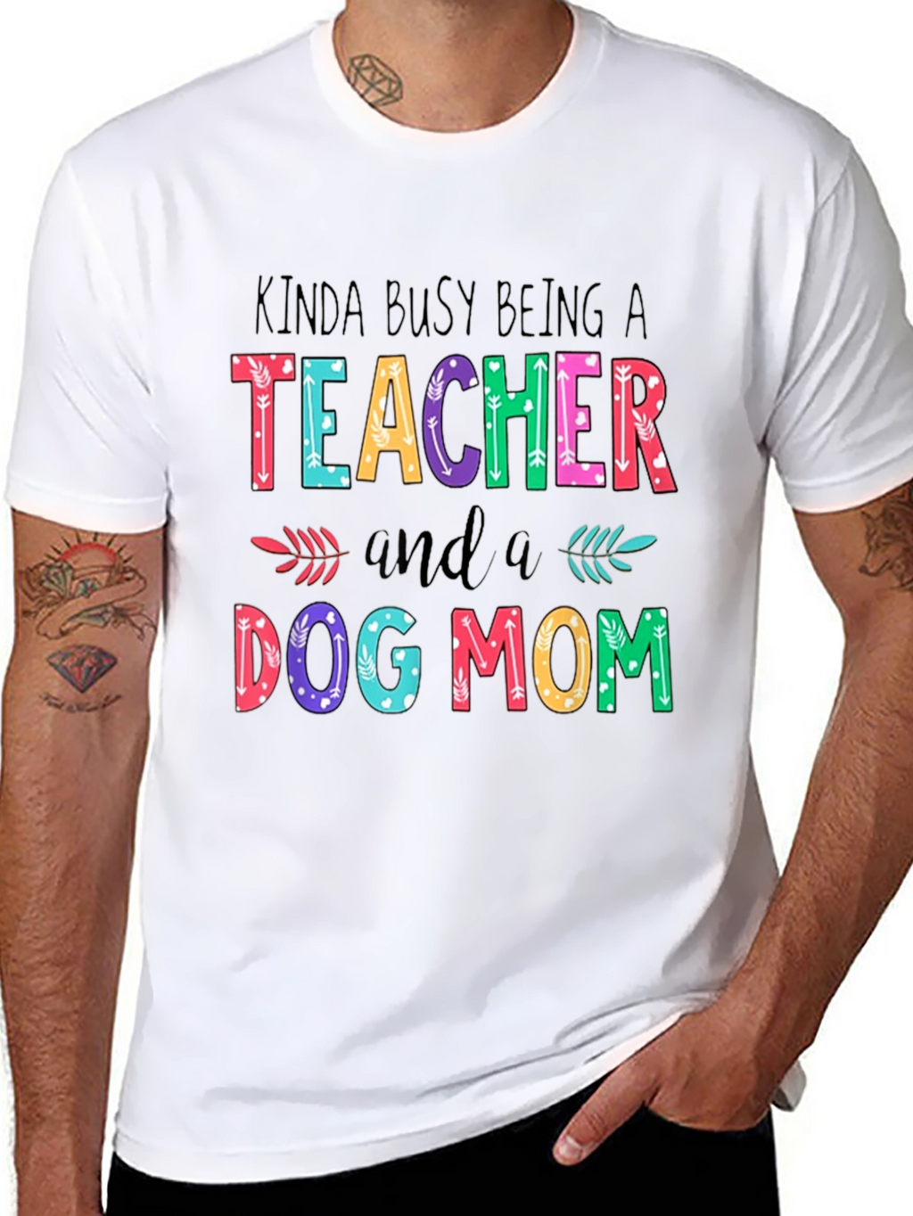 Teacher Dog Mom Graphic T-Shirt