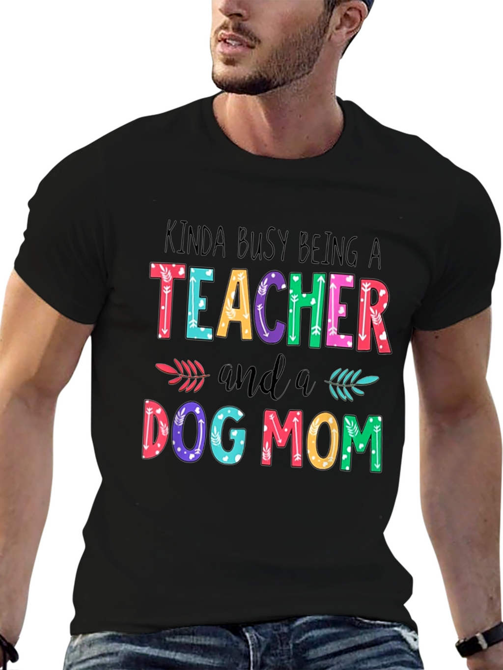Teacher Dog Mom Graphic T-Shirt
