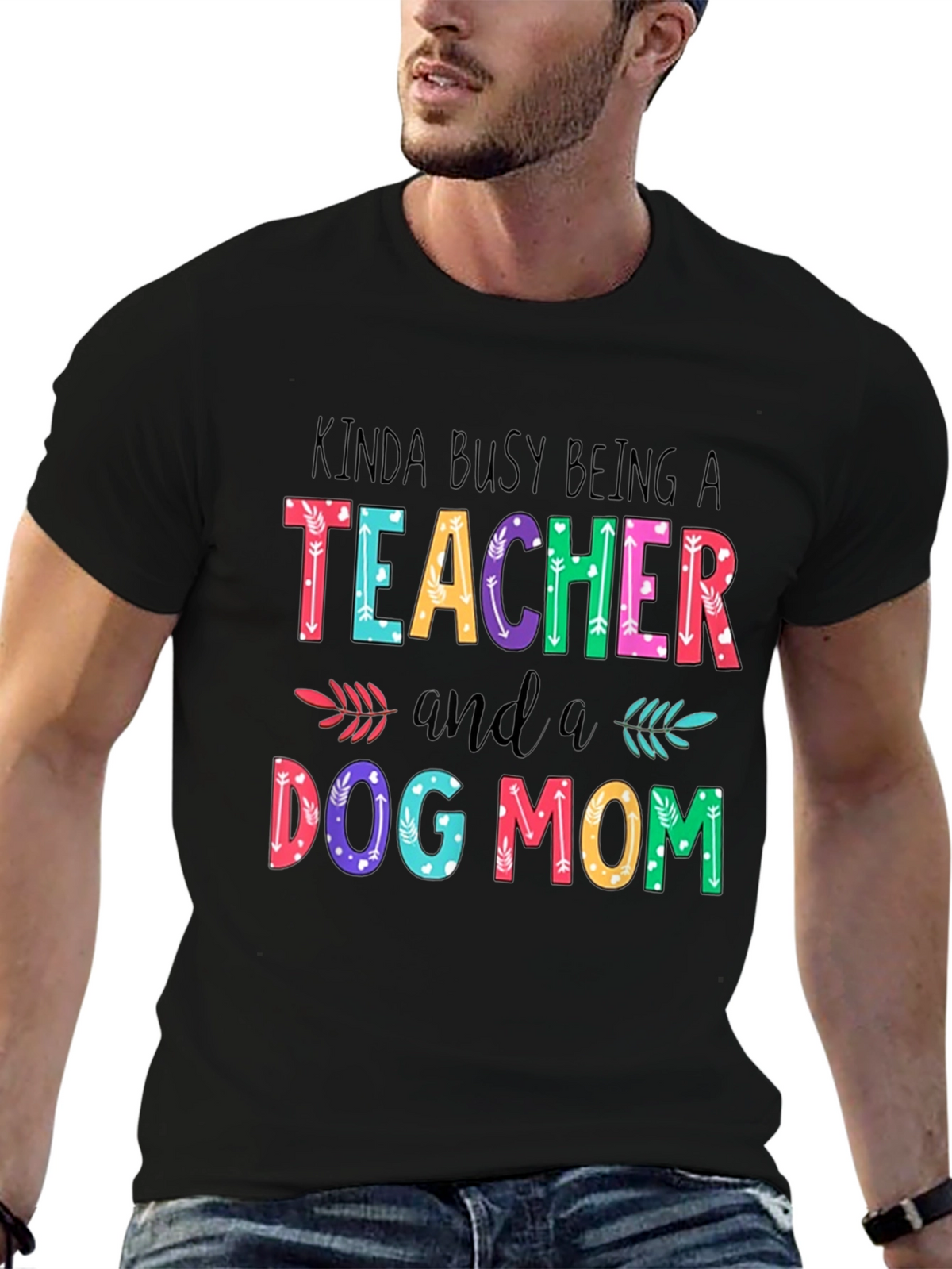 Teacher Dog Mom Graphic T-Shirt