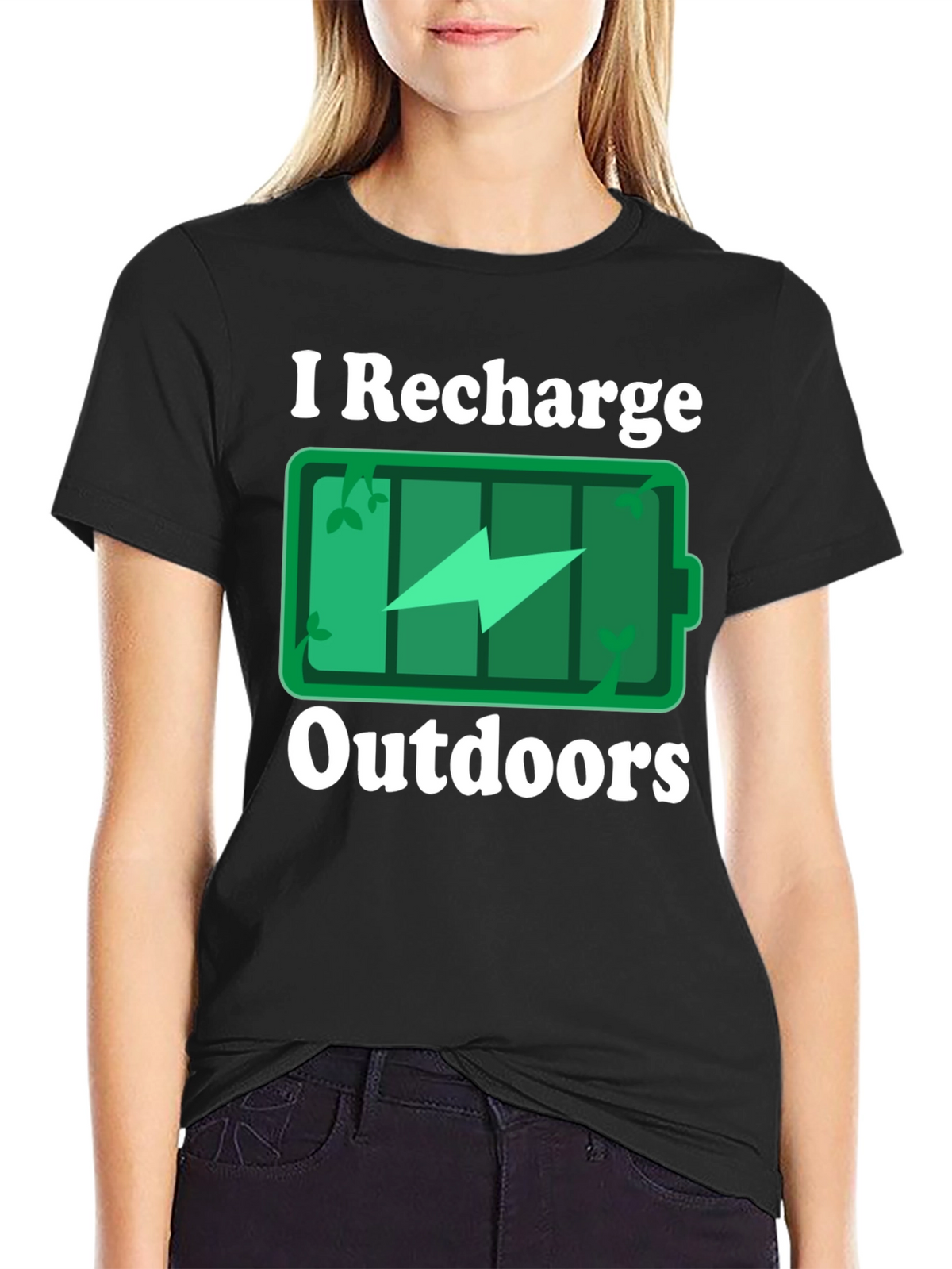 I Recharge Outdoors Graphic T-Shirt