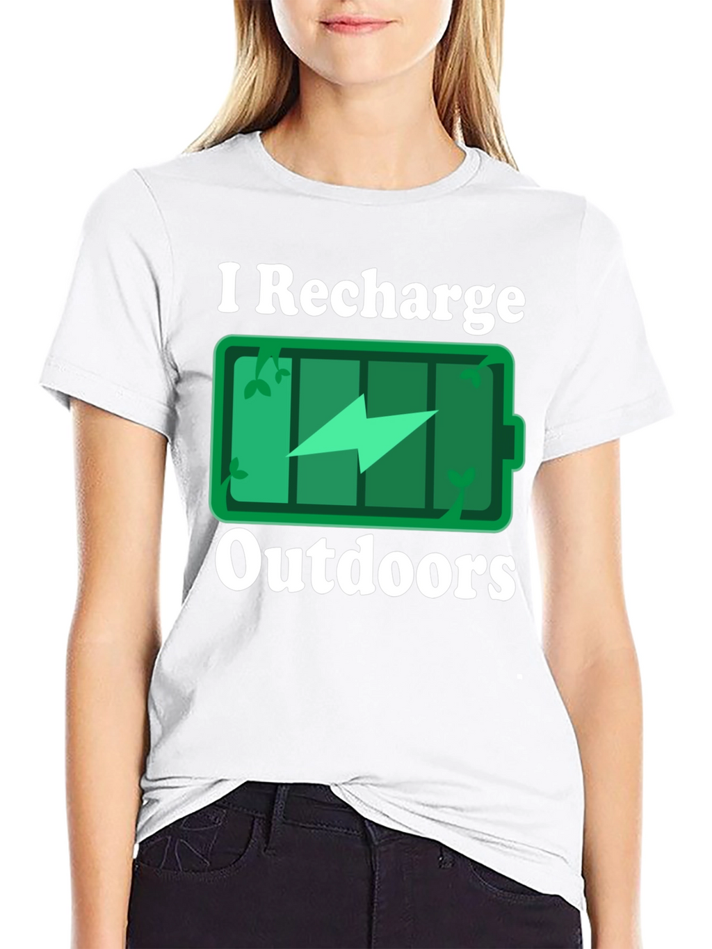 I Recharge Outdoors Graphic T-Shirt