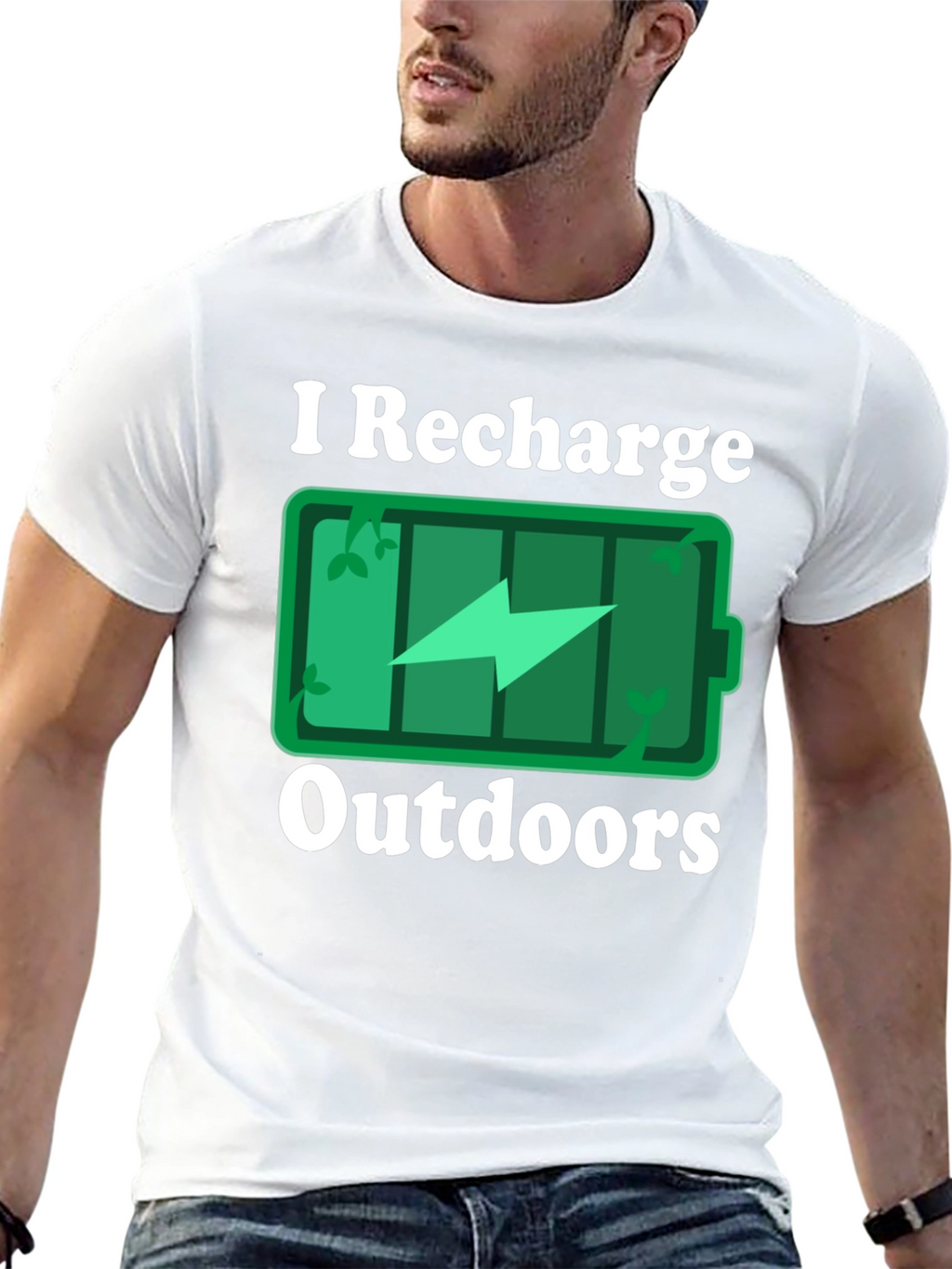 I Recharge Outdoors Graphic T-Shirt