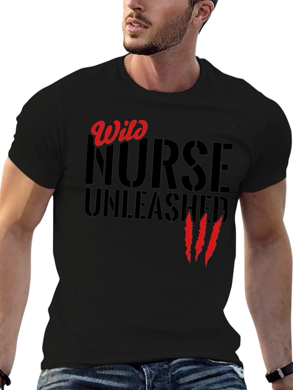 Wild Nurse Unleashed Graphic T-Shirt