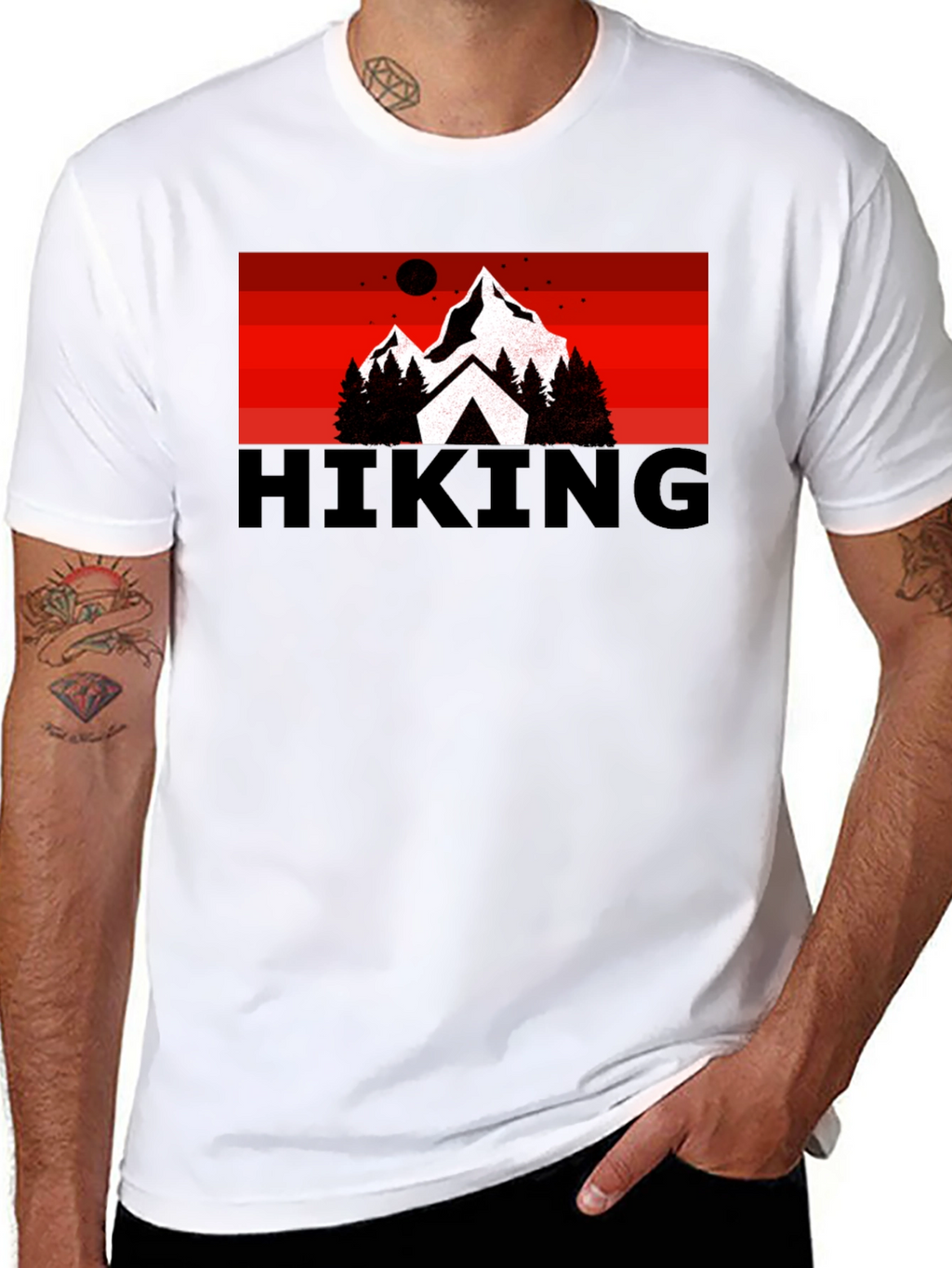 Hiking Adventure Graphic Tee - Black