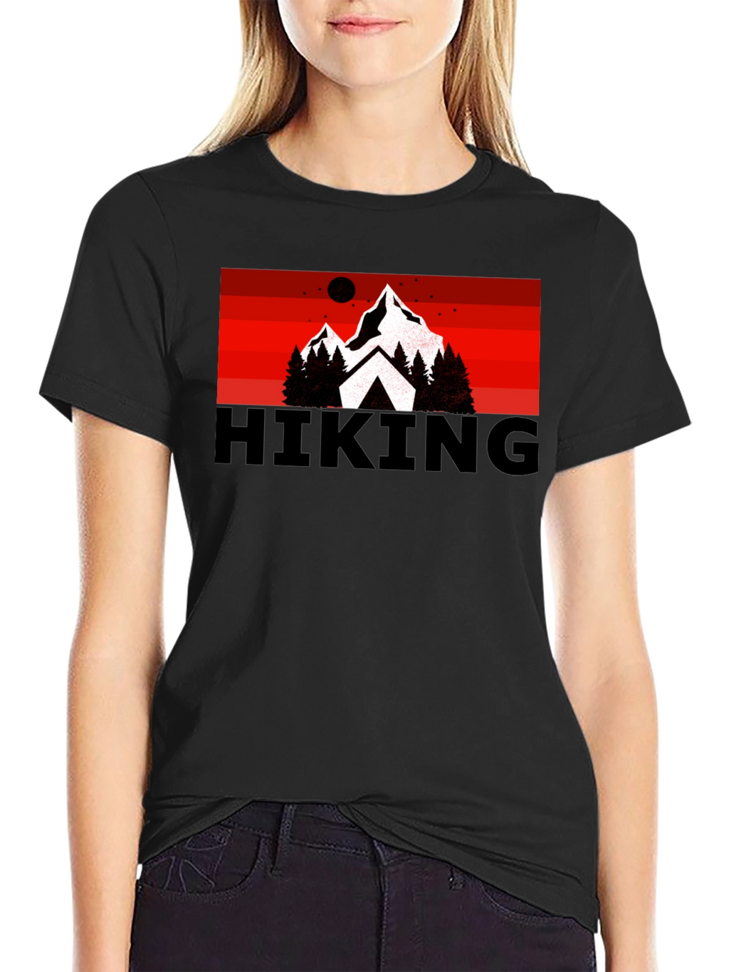 Hiking Adventure Graphic Tee - Black