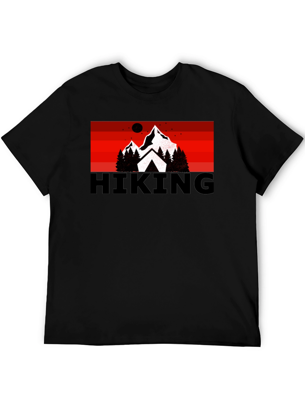 Hiking Adventure Graphic Tee - Black